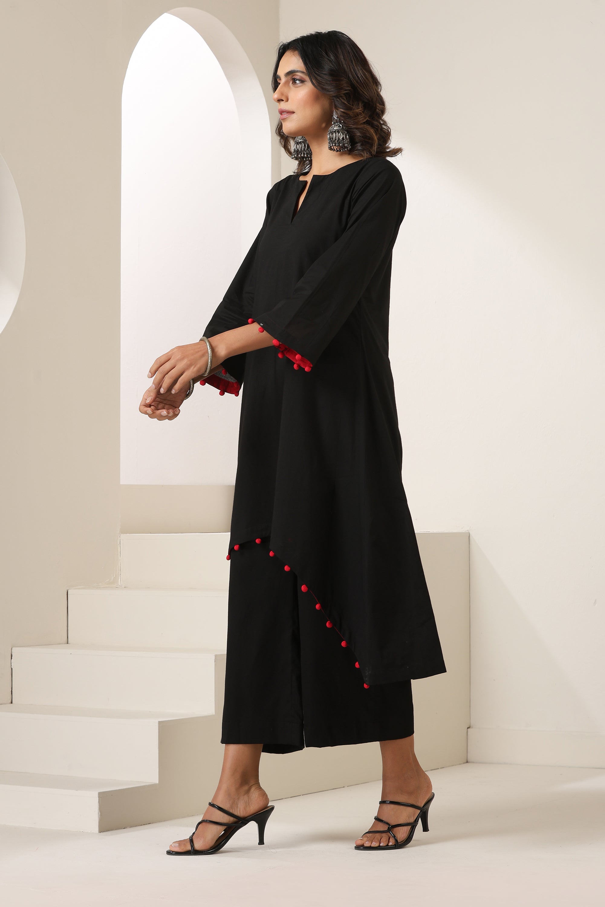Rida Black Kurta Set