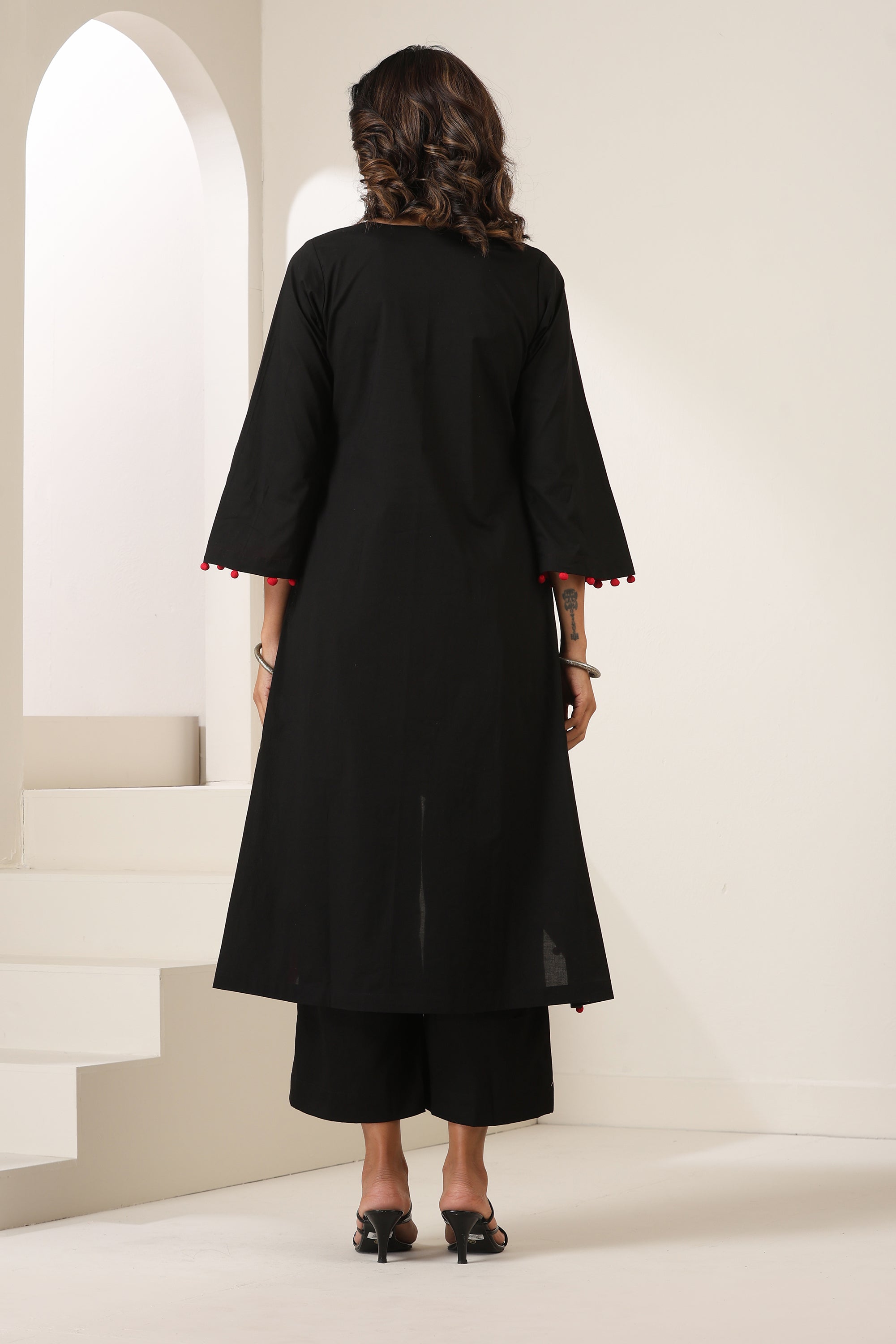 Rida Black Kurta Set
