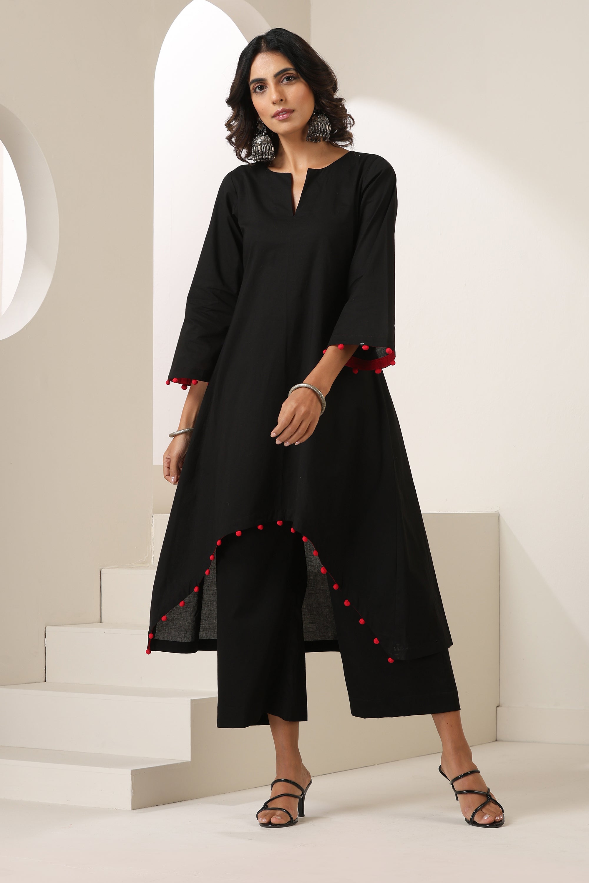 Rida Black Kurta Set