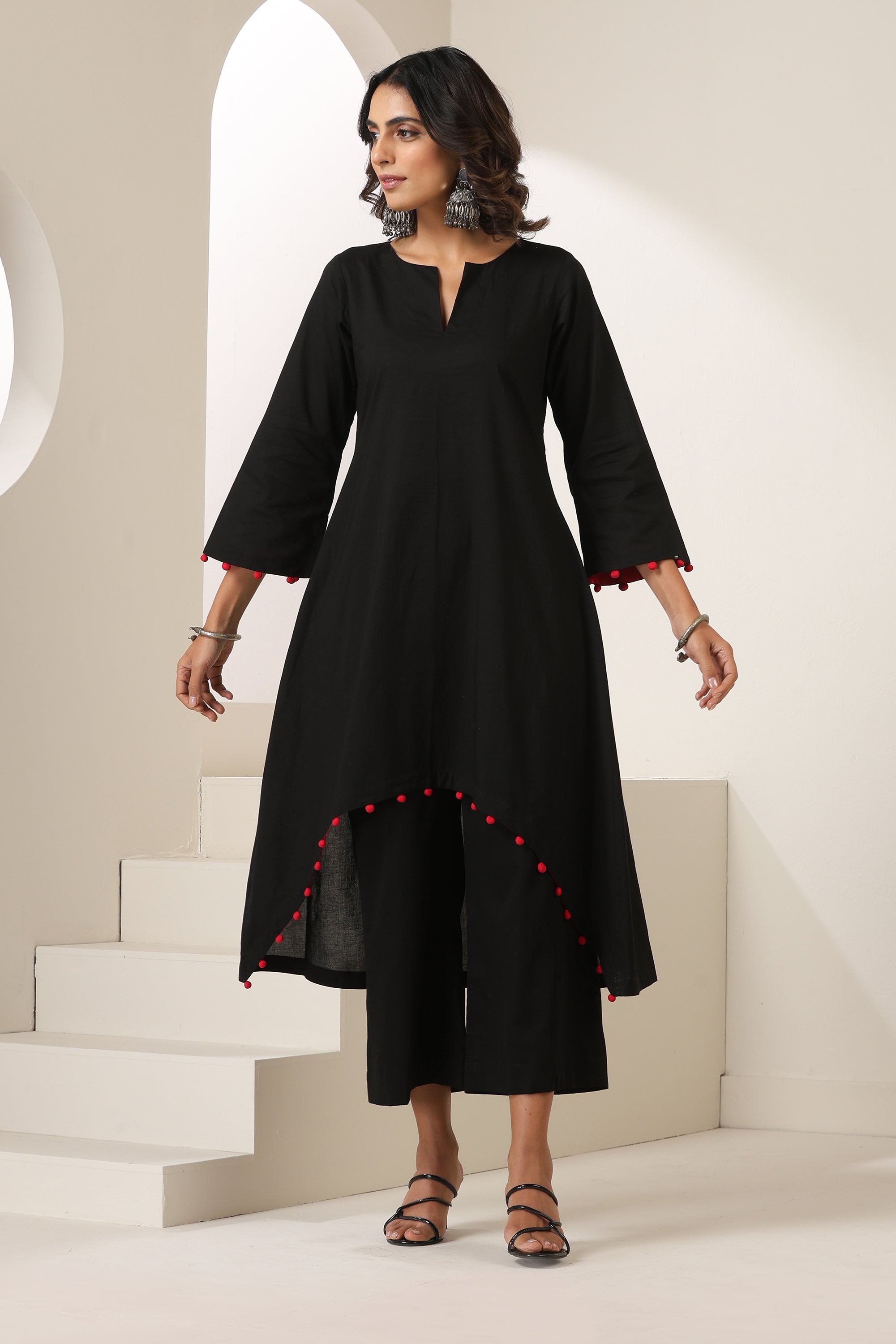 Rida Black Kurta Set