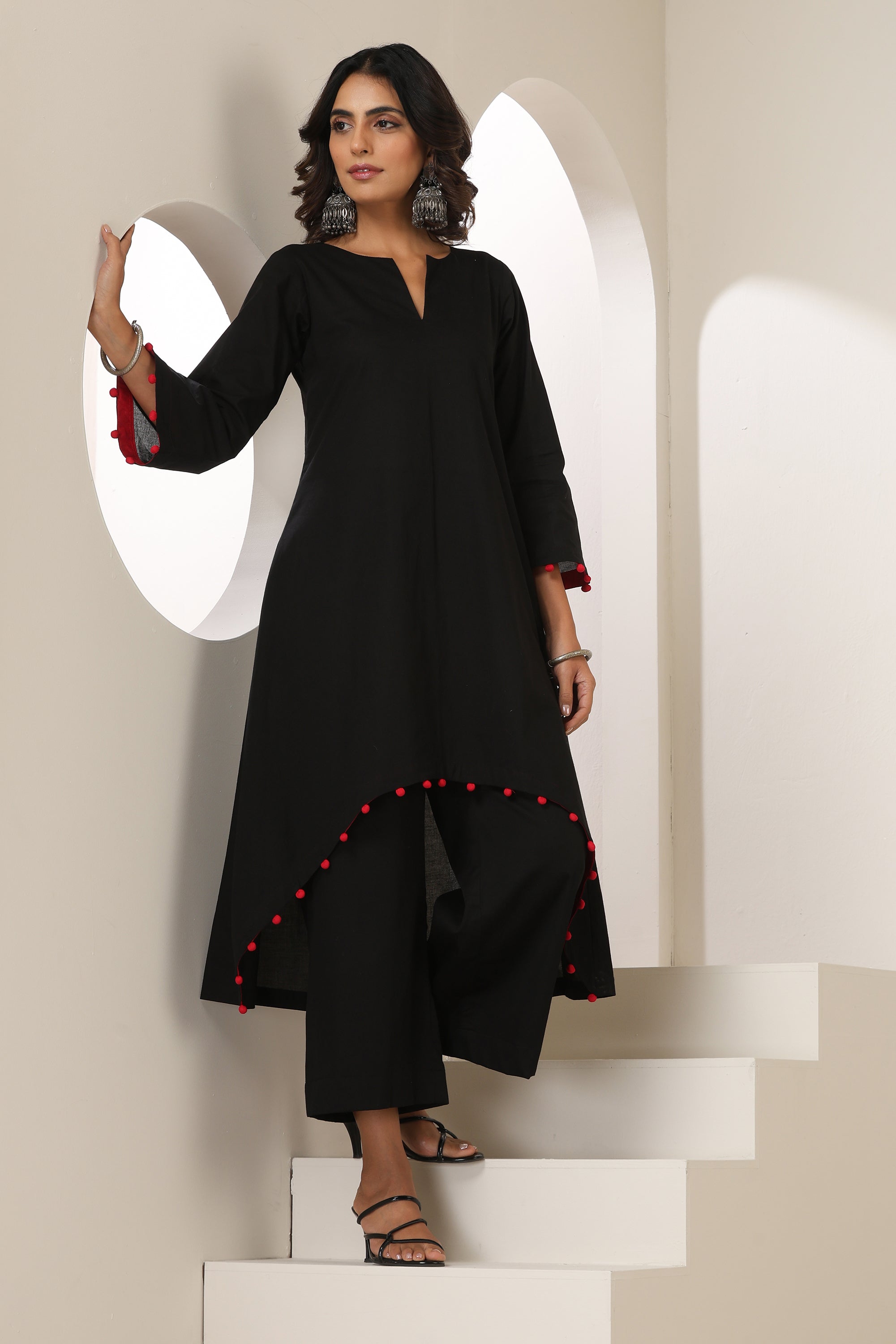 Rida Black Kurta Set