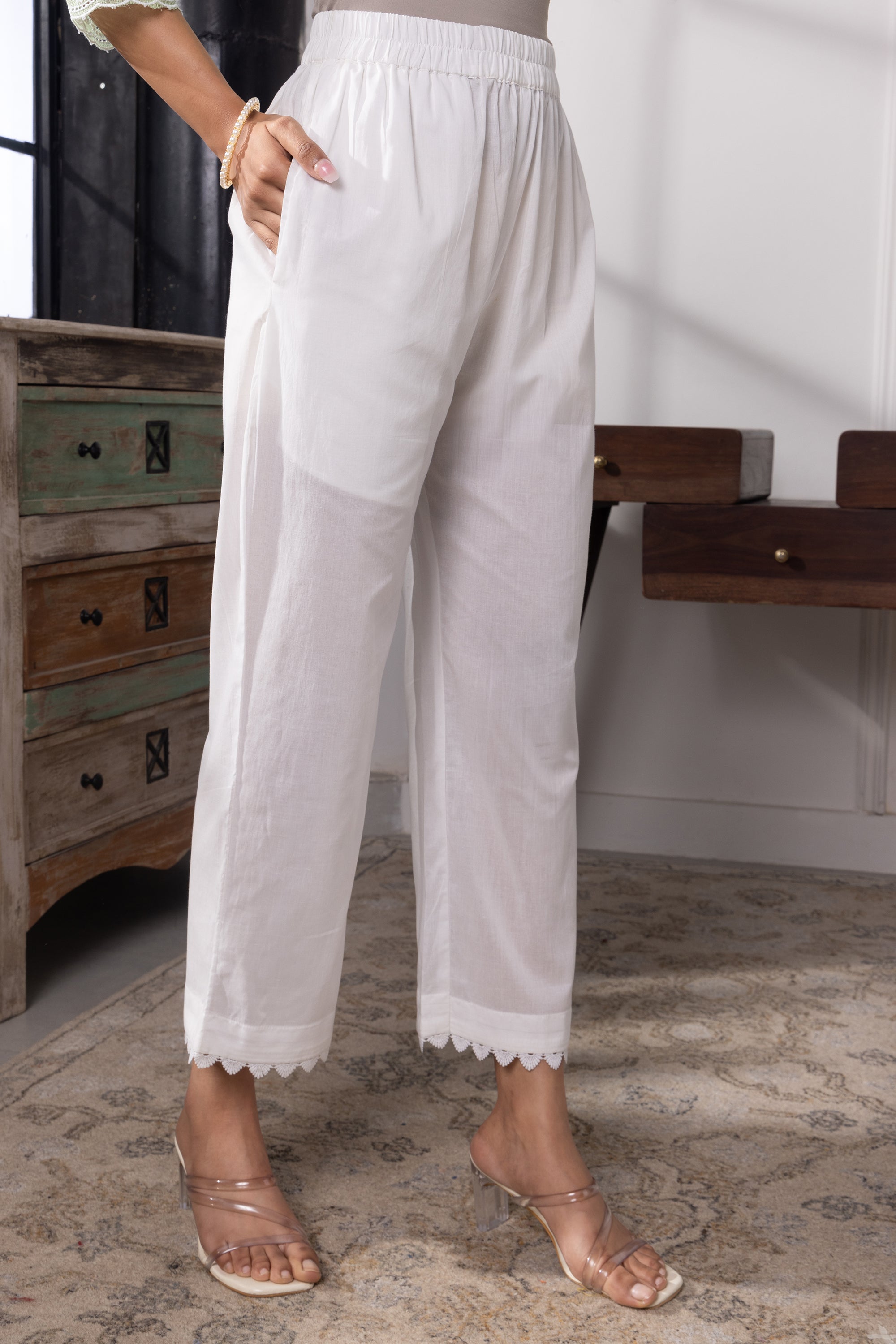 Freya Green Kota Kurta Set with Dupatta