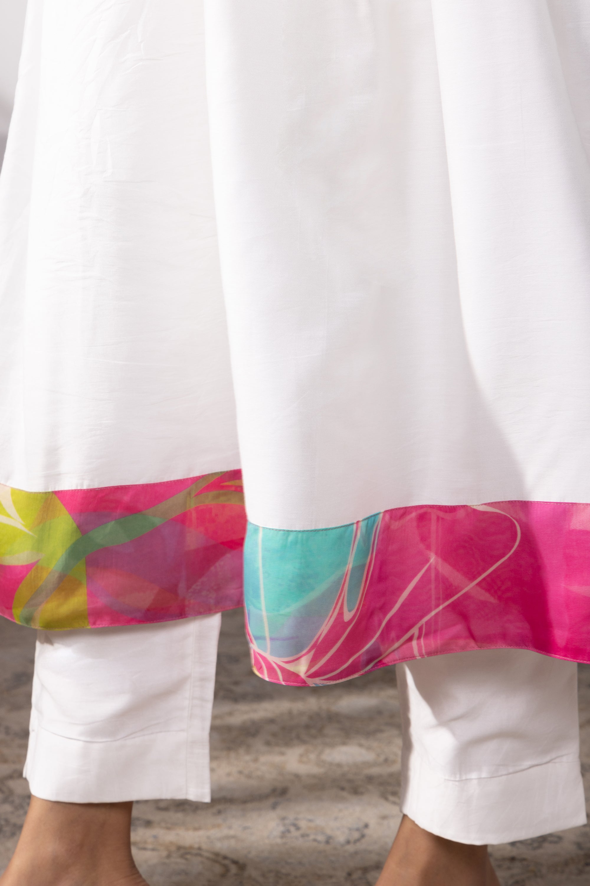 Emily Multicolored Chanderi Anarkali Set