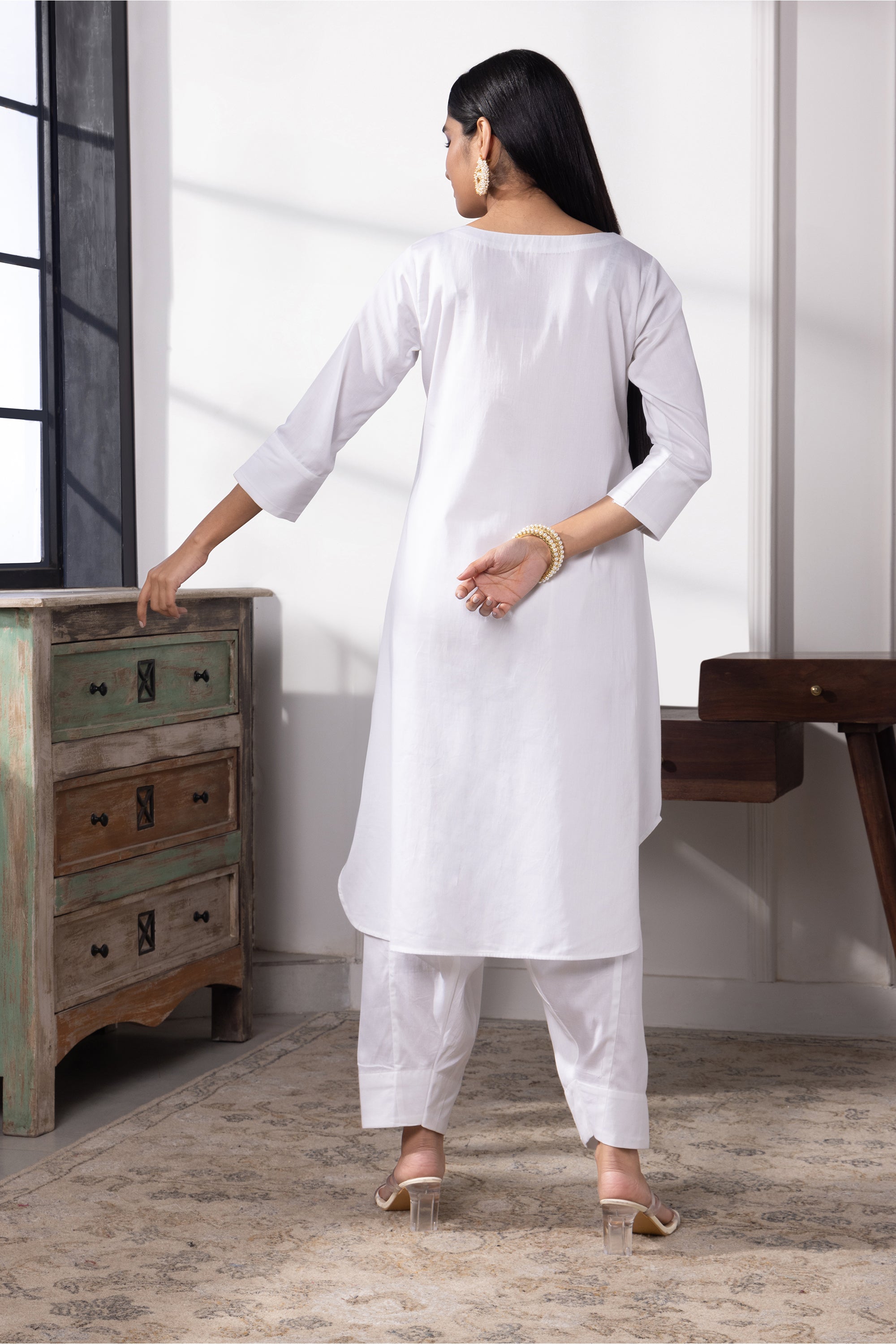 Fiona Multicolored Cotton Kurta Set