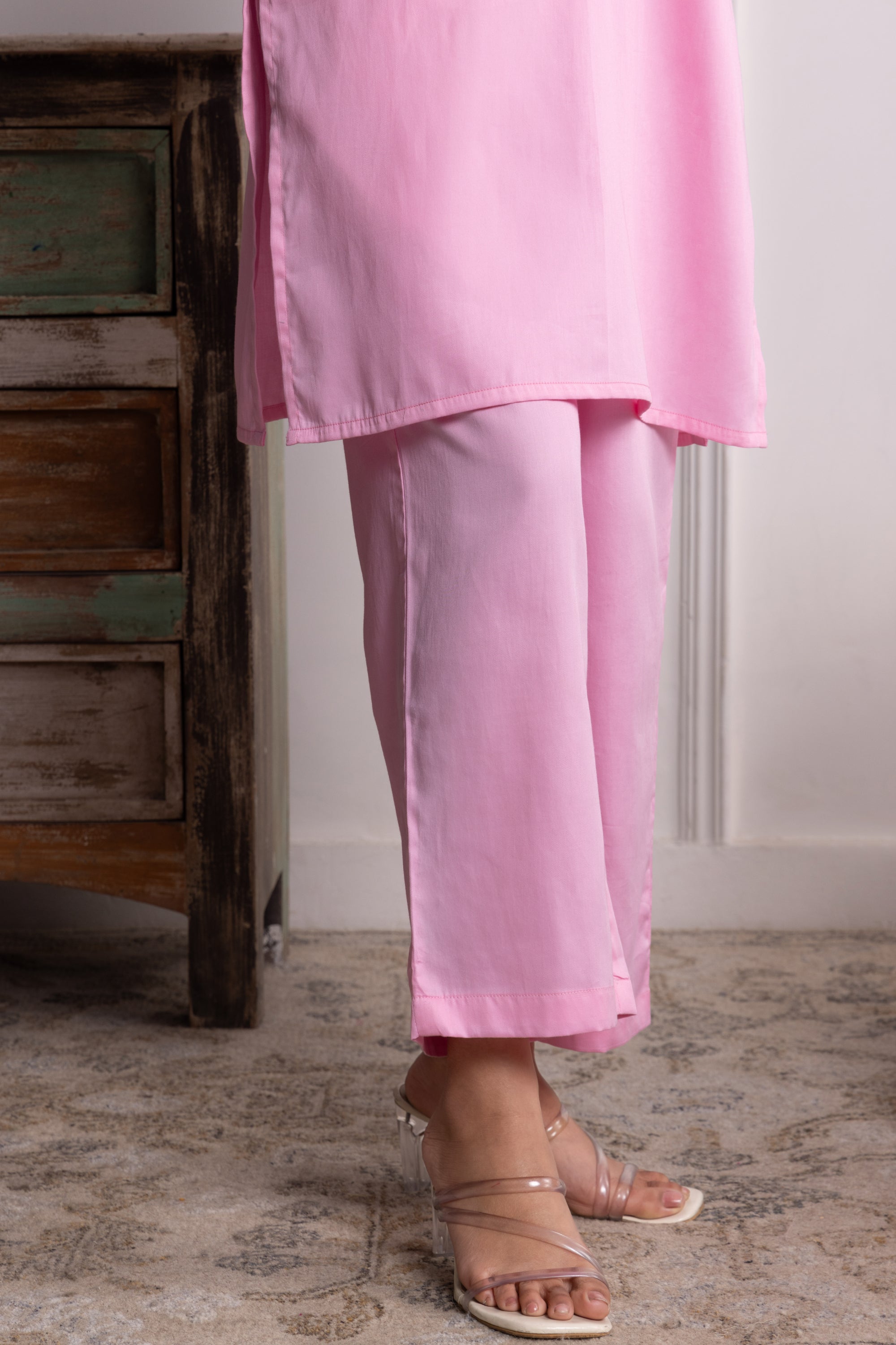 Catherine Pink Cotton Kurta Set
