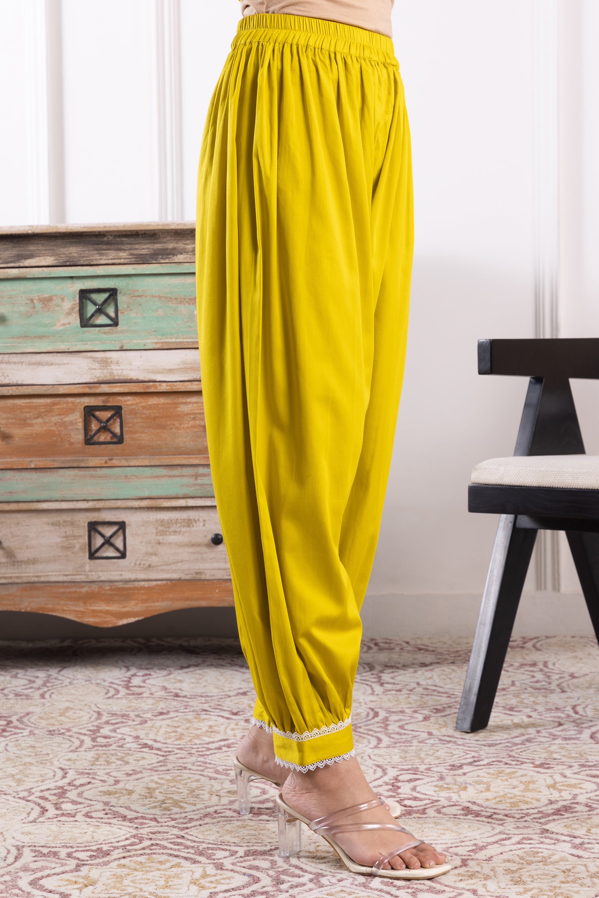 Liliana Mustard Yellow Cotton Kurta Set