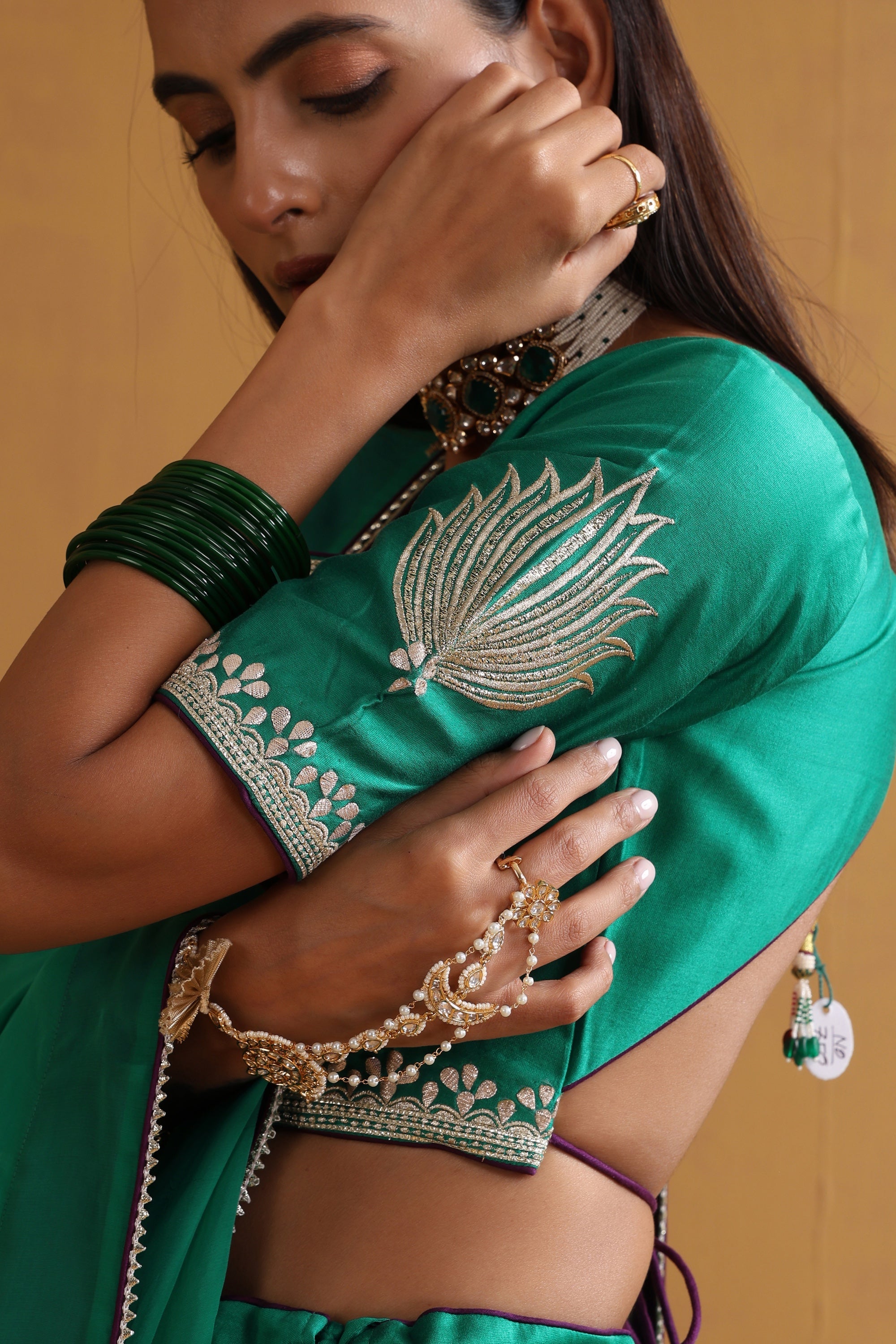 Rajani Green Embroidered Lehenga Set with Dupatta