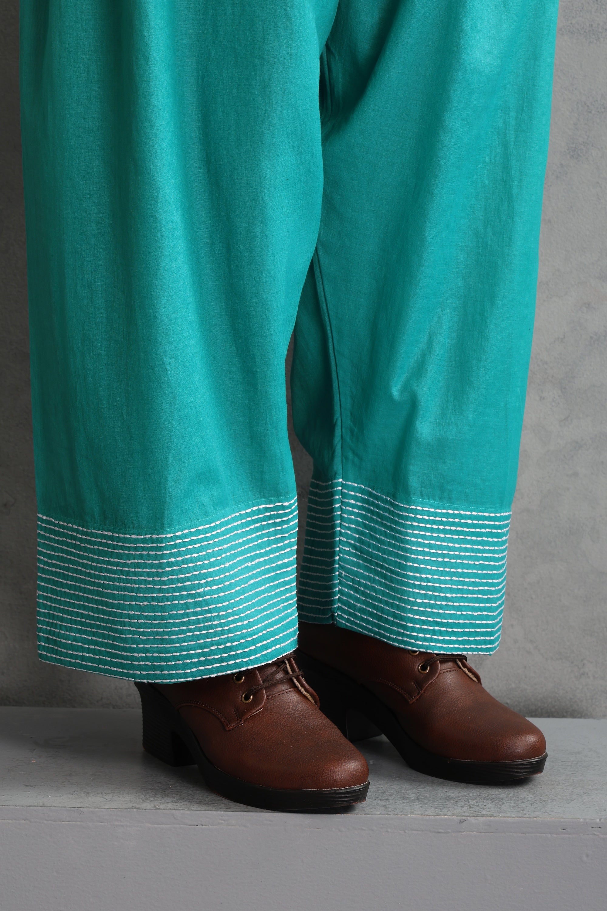 Niyora Teal Embroidered Co-ord Set