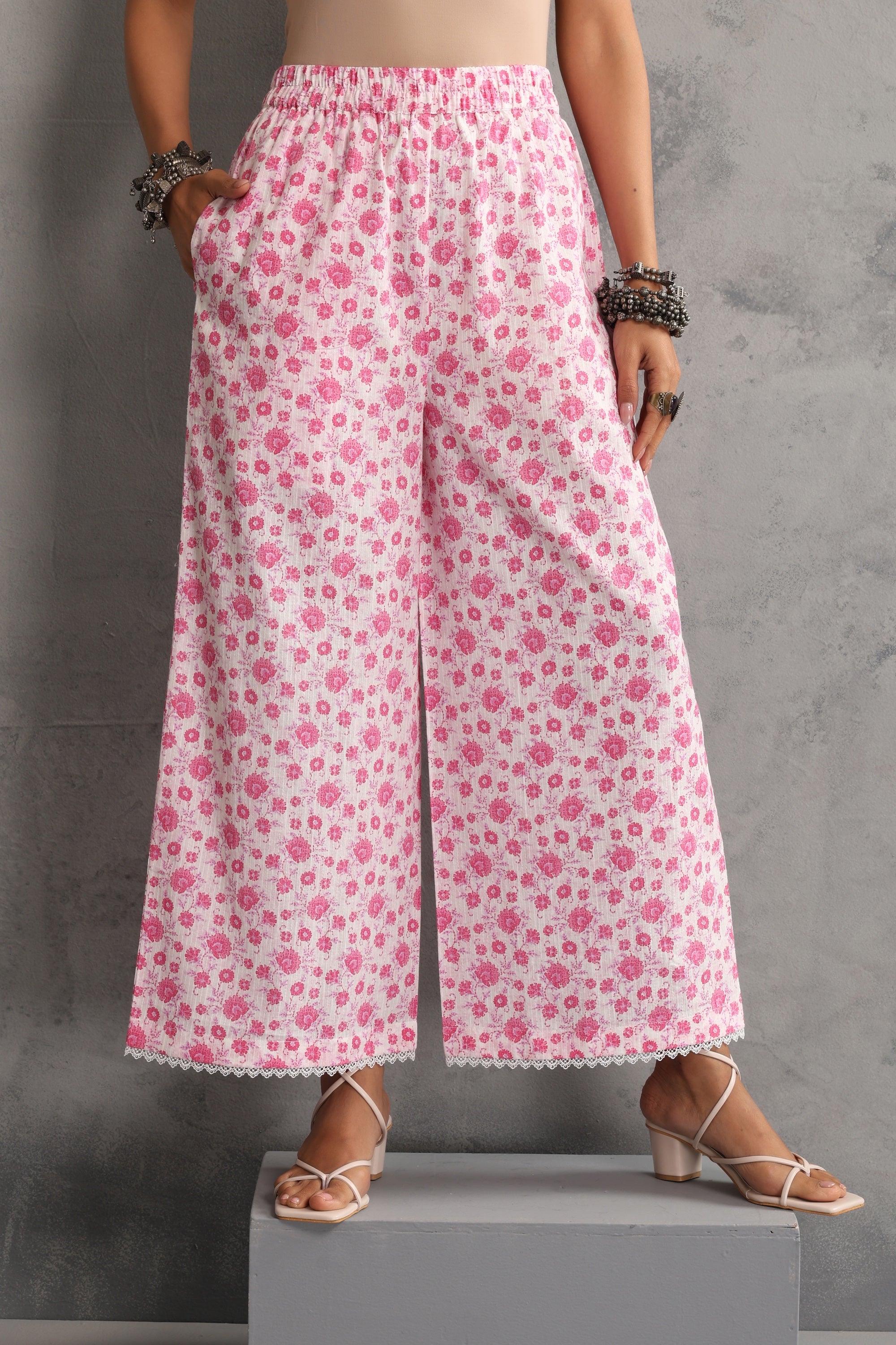 Esme Pink Floral Kurta Set