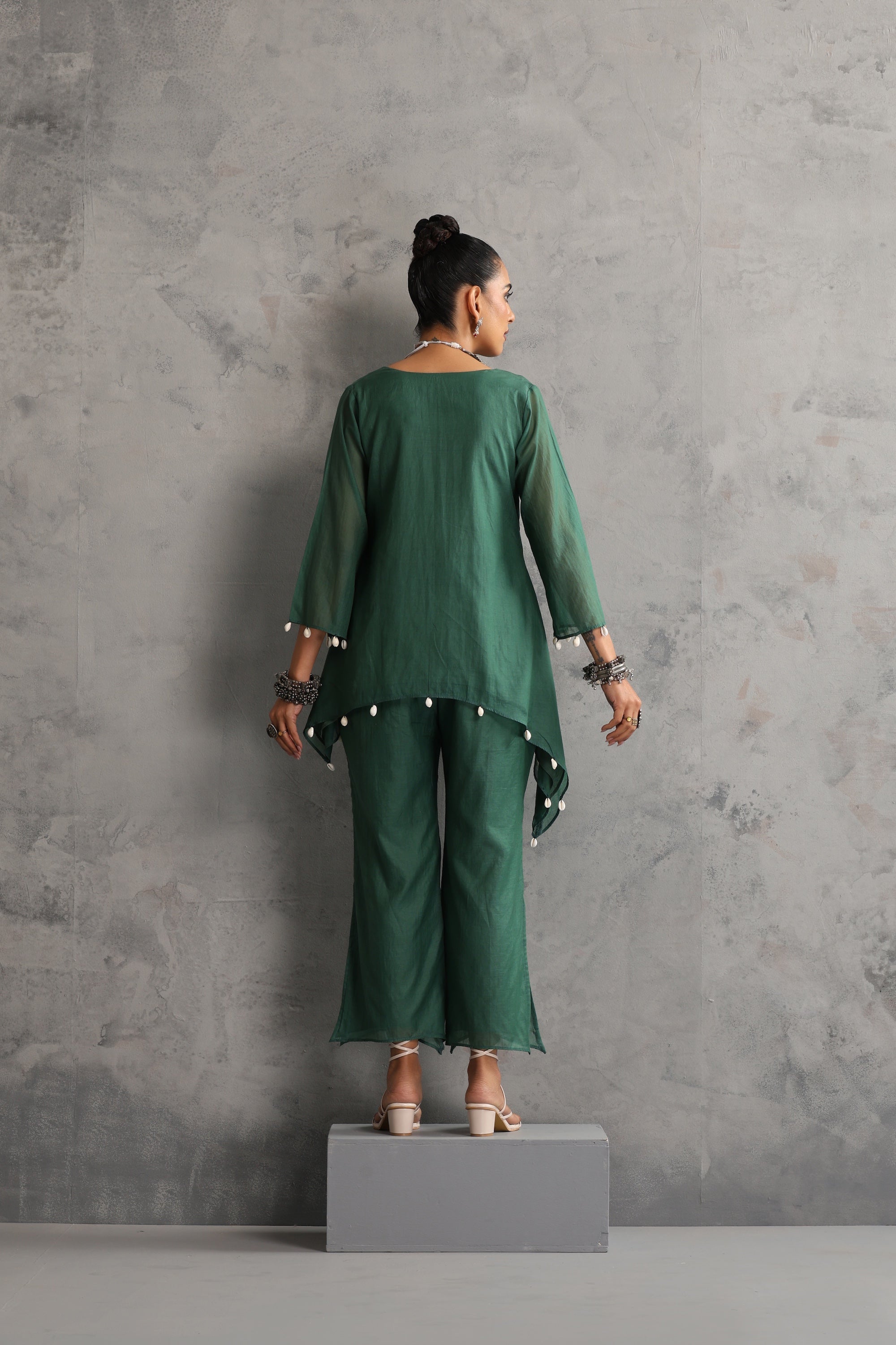 Sunrise Deep Green Embroidered Co-ord Set