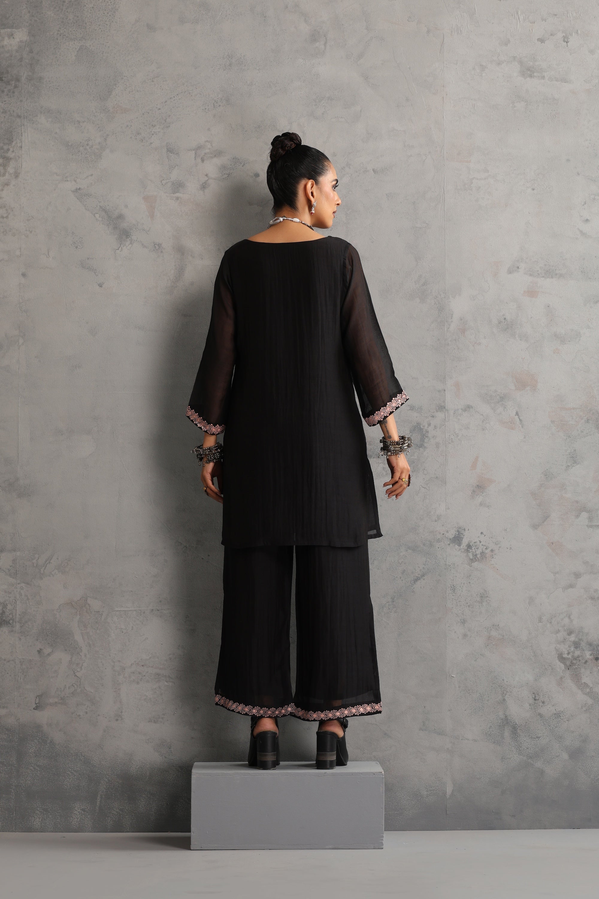Aurika Black Embroidered Co-ord Set