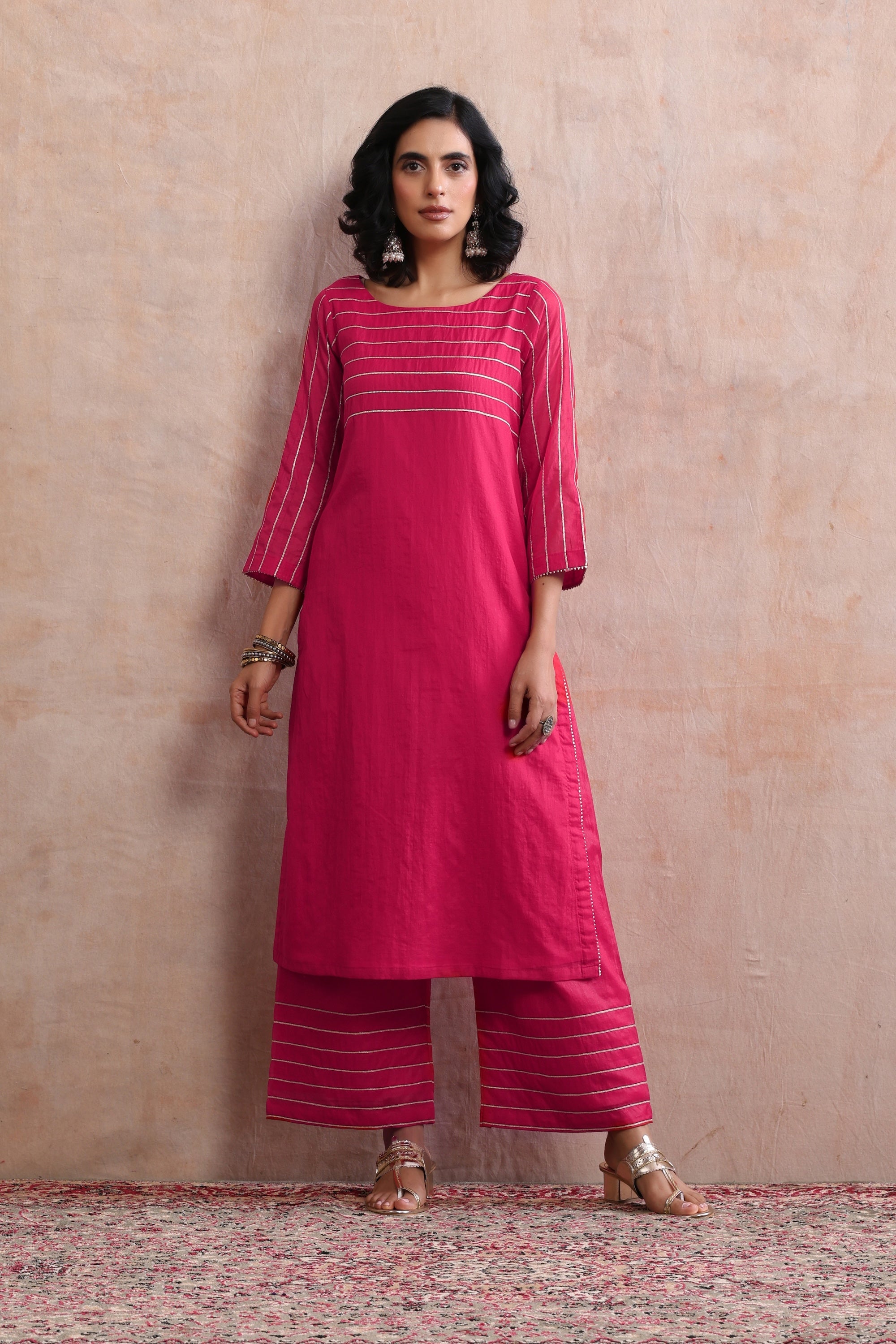 Satya Red Kurta Set with Dupatta