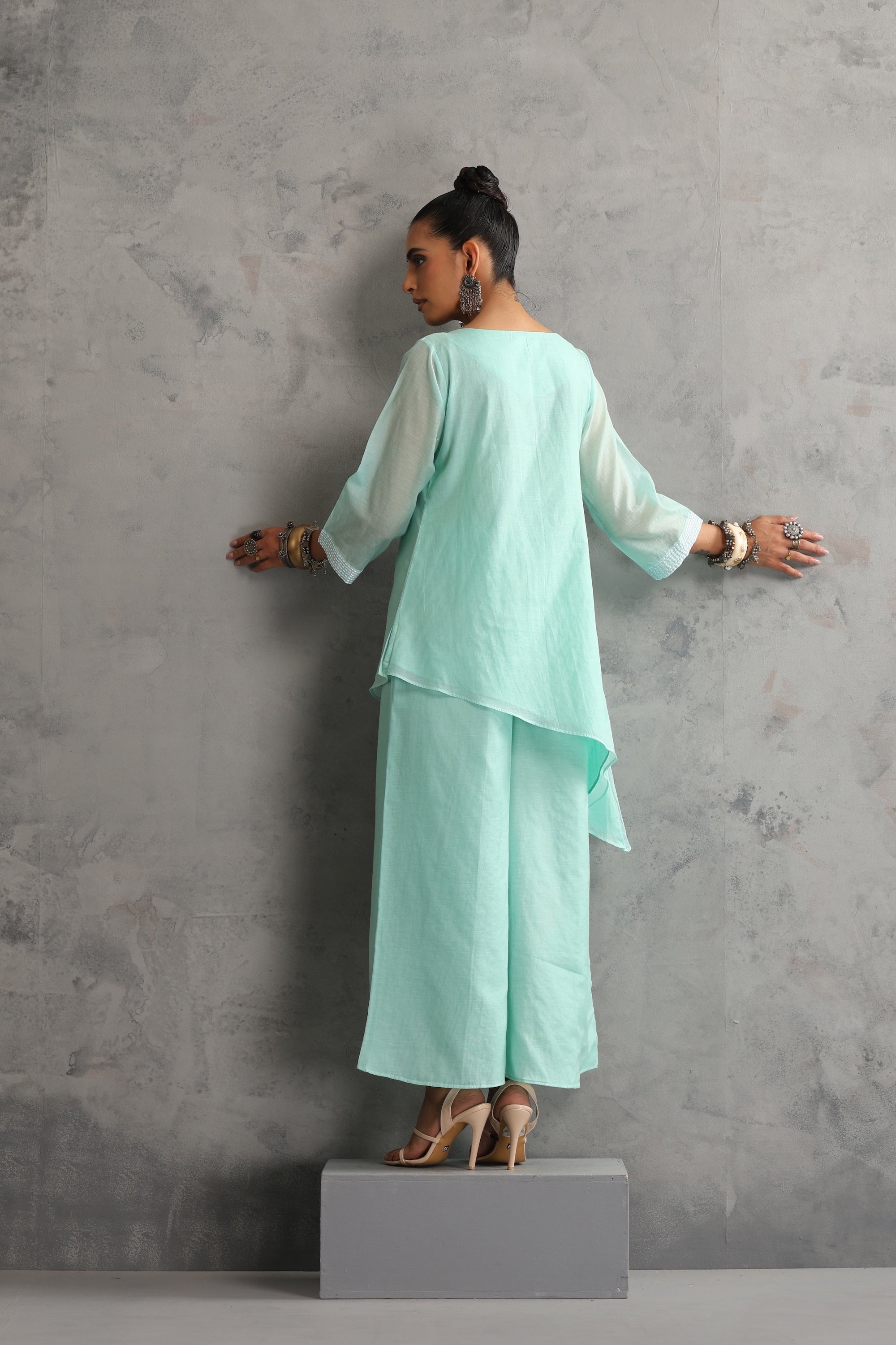 Nitra Mint Embroidered Co-ord Set