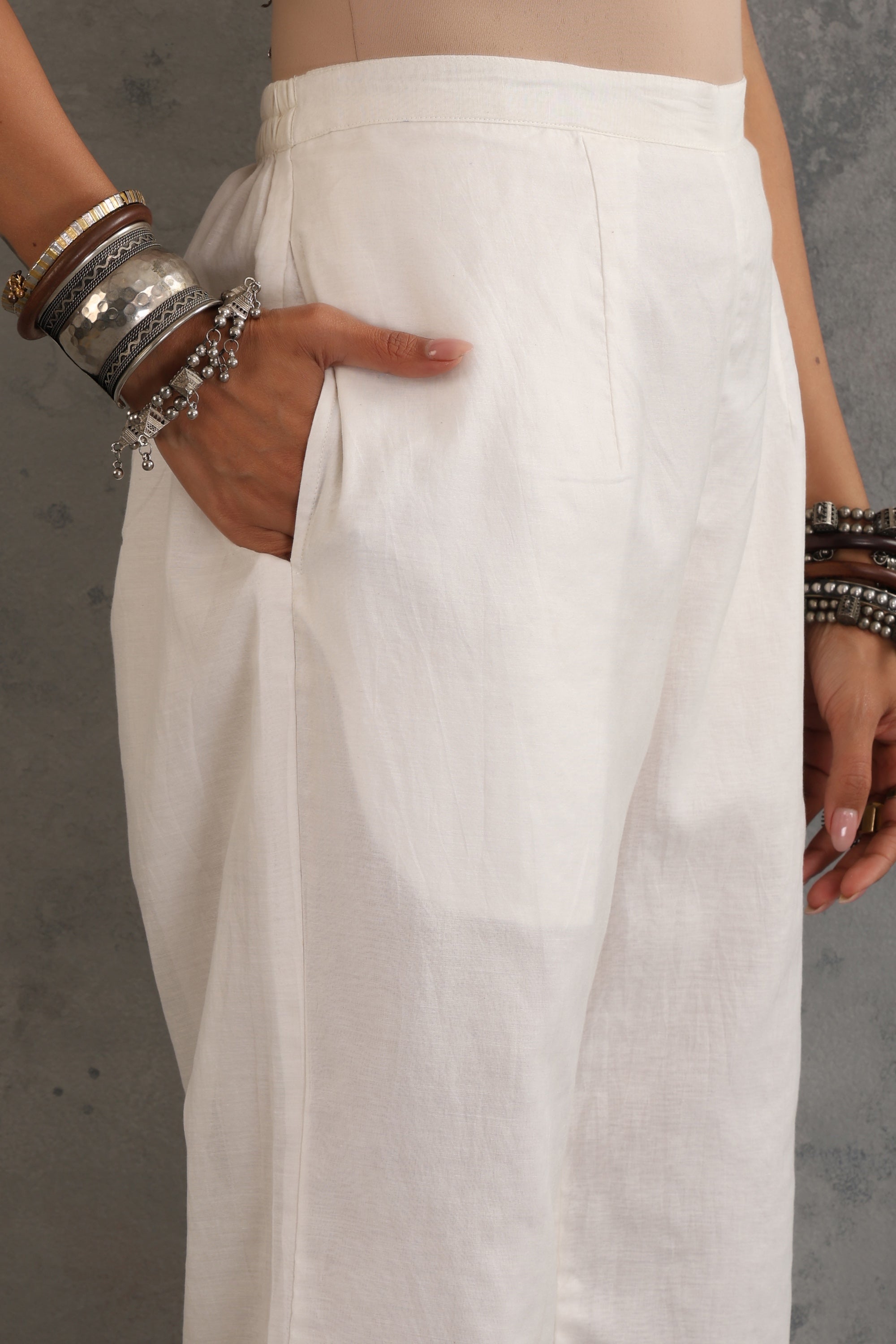 Iksha White Embroidered Co-ord Set