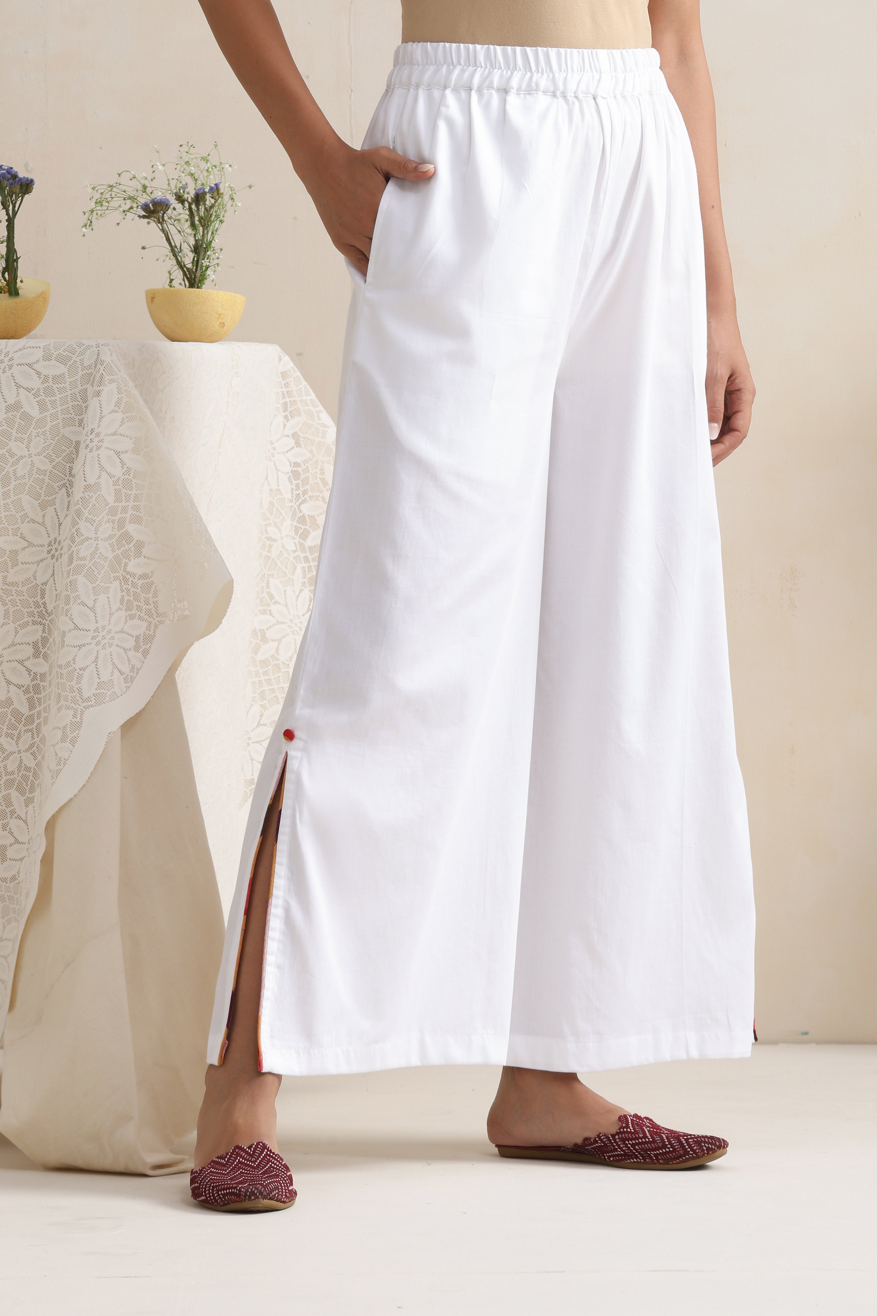 Coral White Co-ord Set