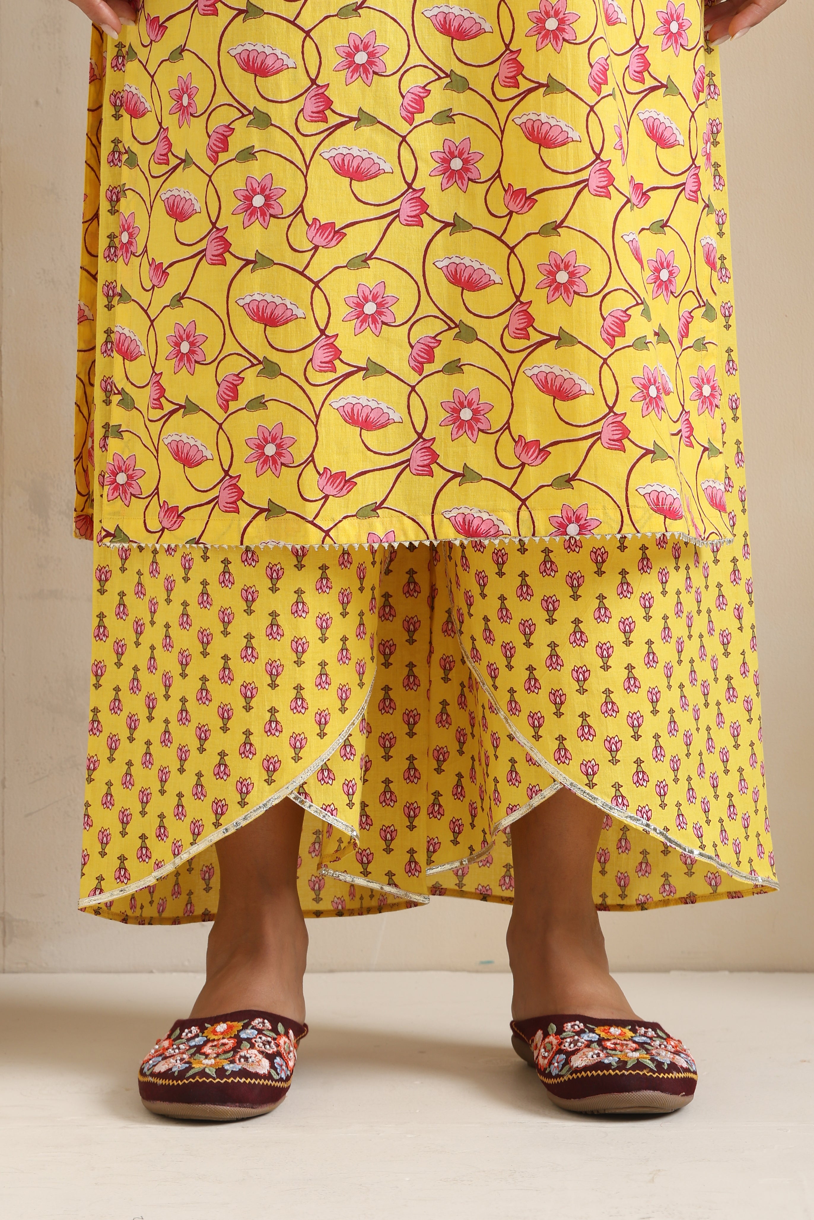 Aspen Yellow Floral Kurta Set