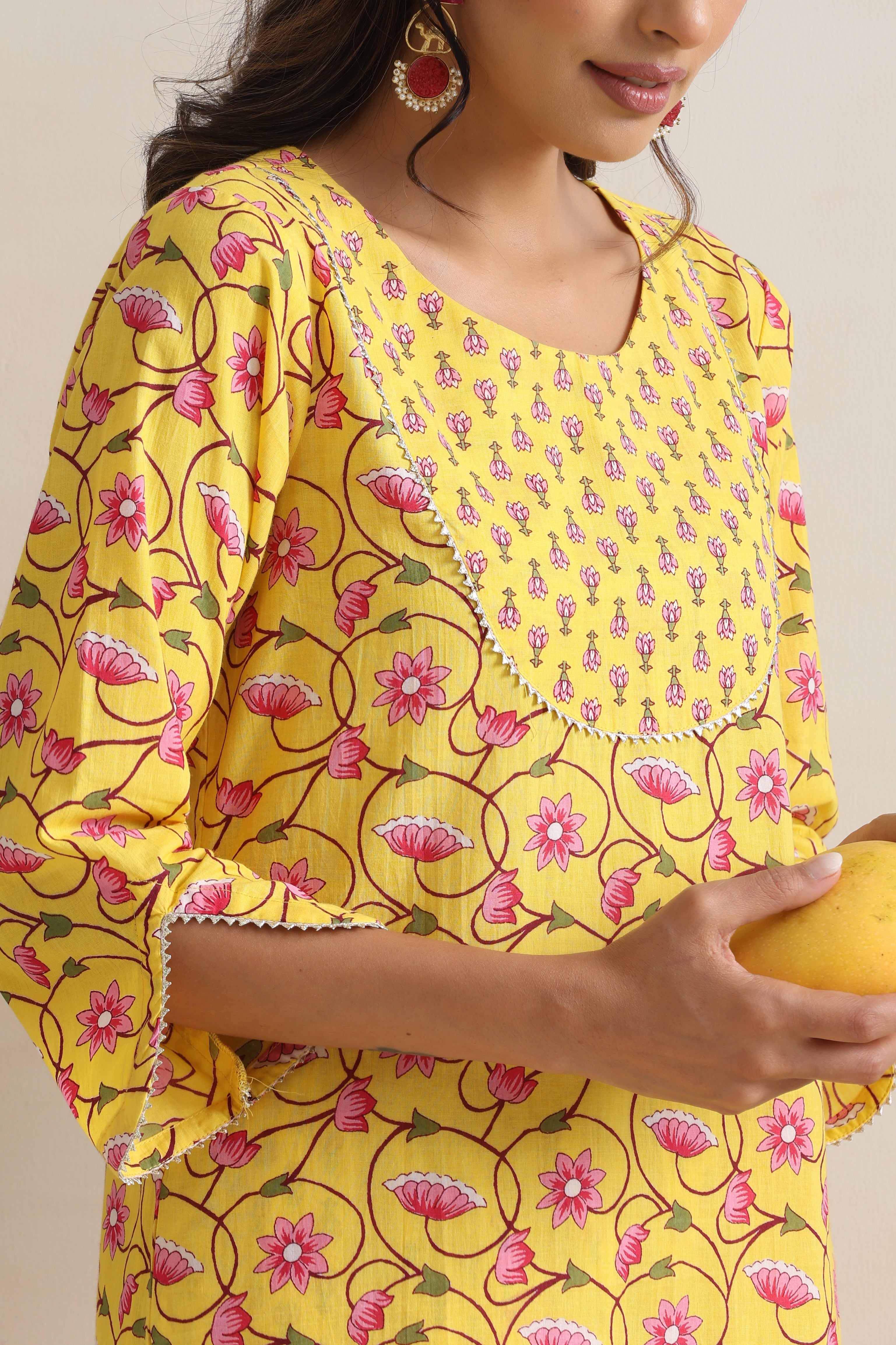 Aspen Yellow Floral Kurta Set