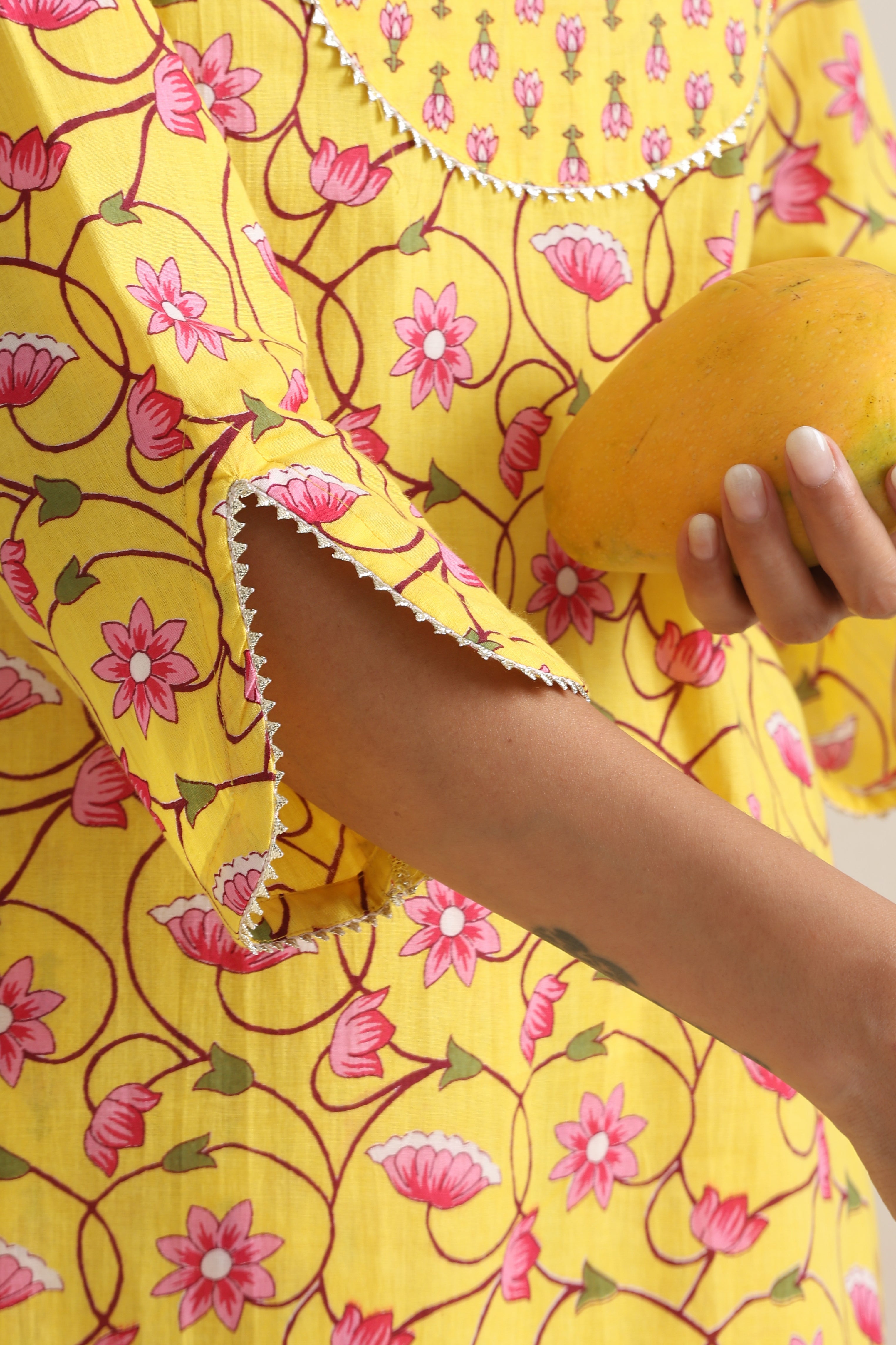 Aspen Yellow Floral Kurta Set