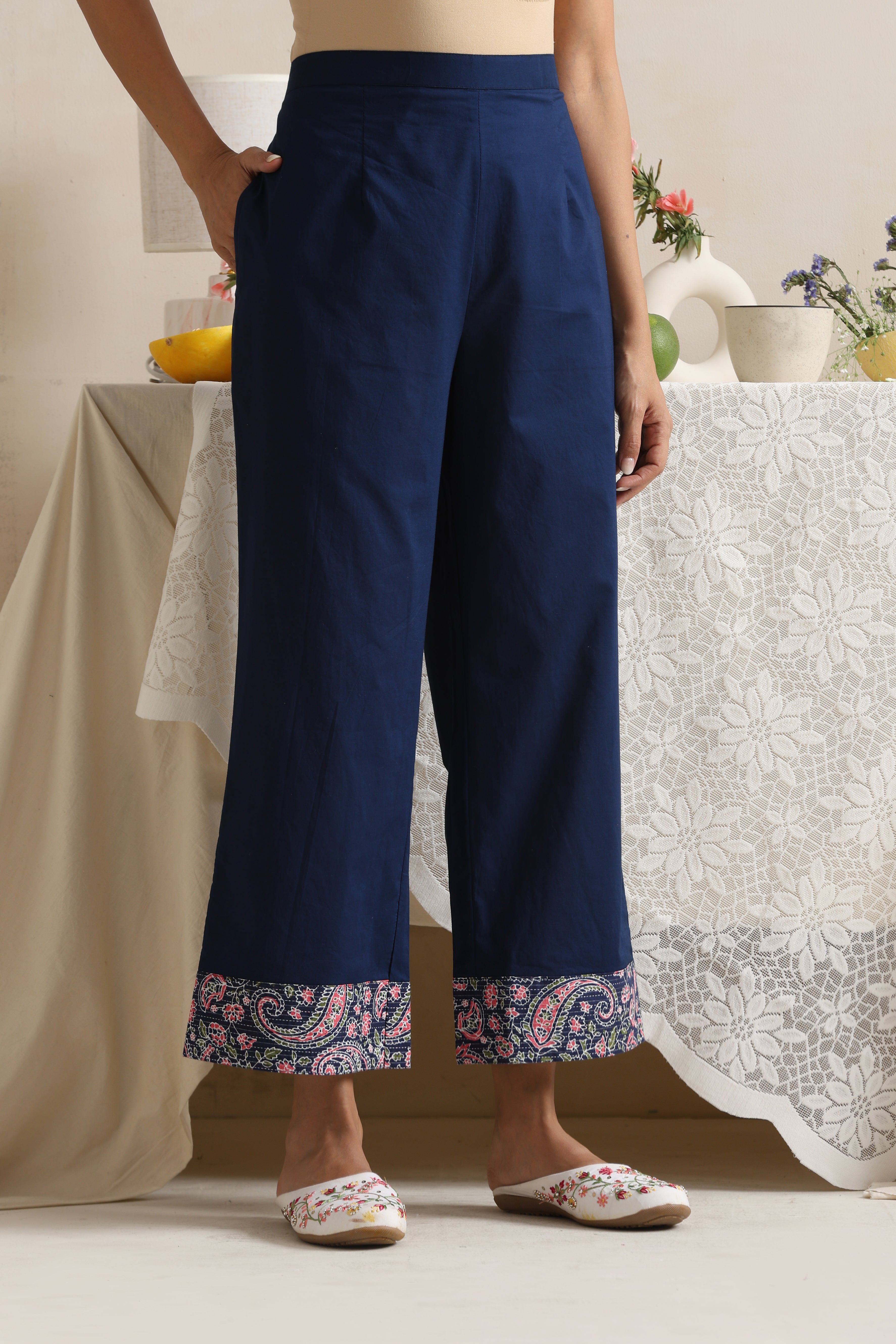 Leona Indigo Paisley Anarkali Set