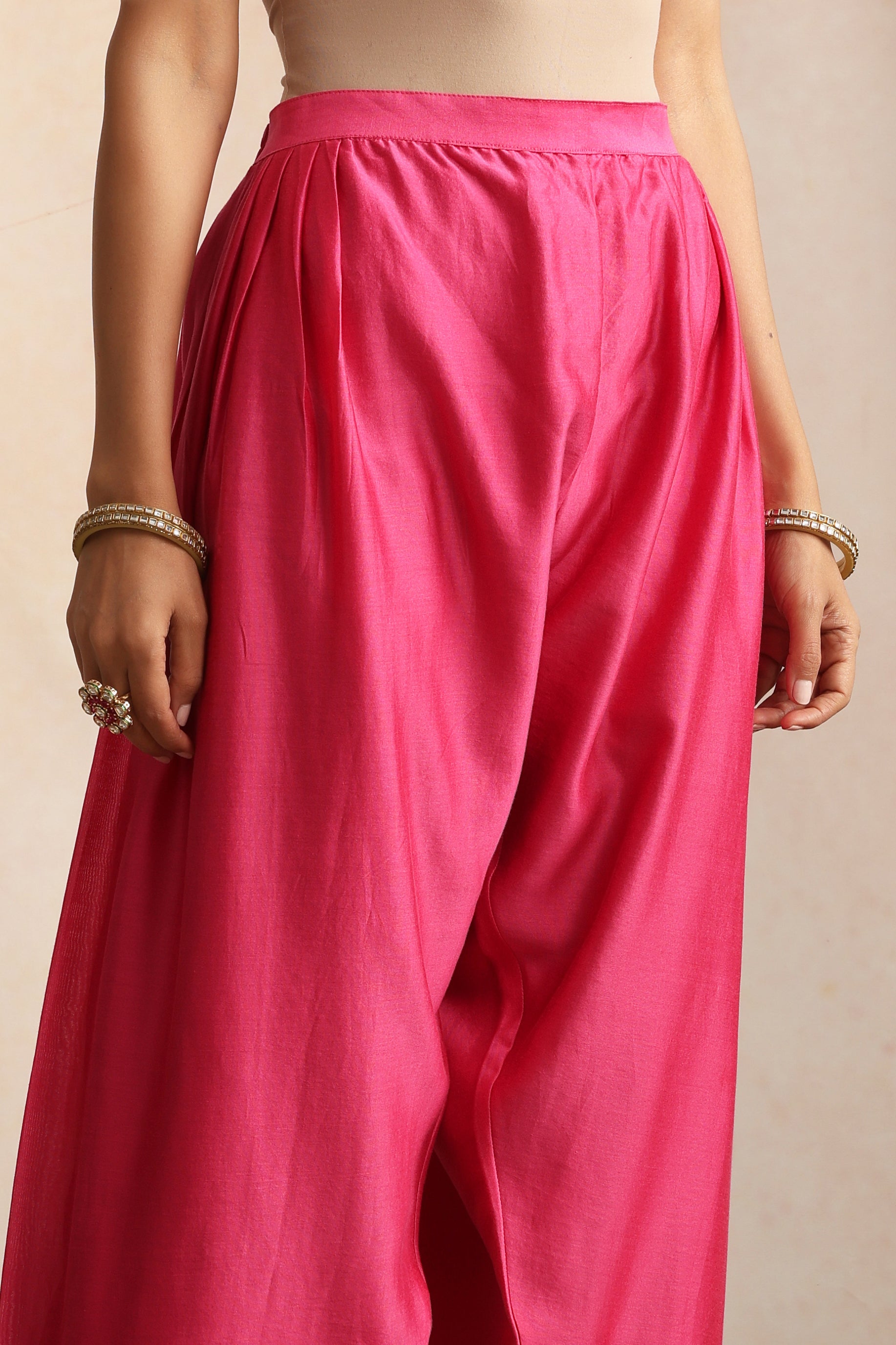 Khwaab Magenta Embroidered Kurta Set with Dupatta
