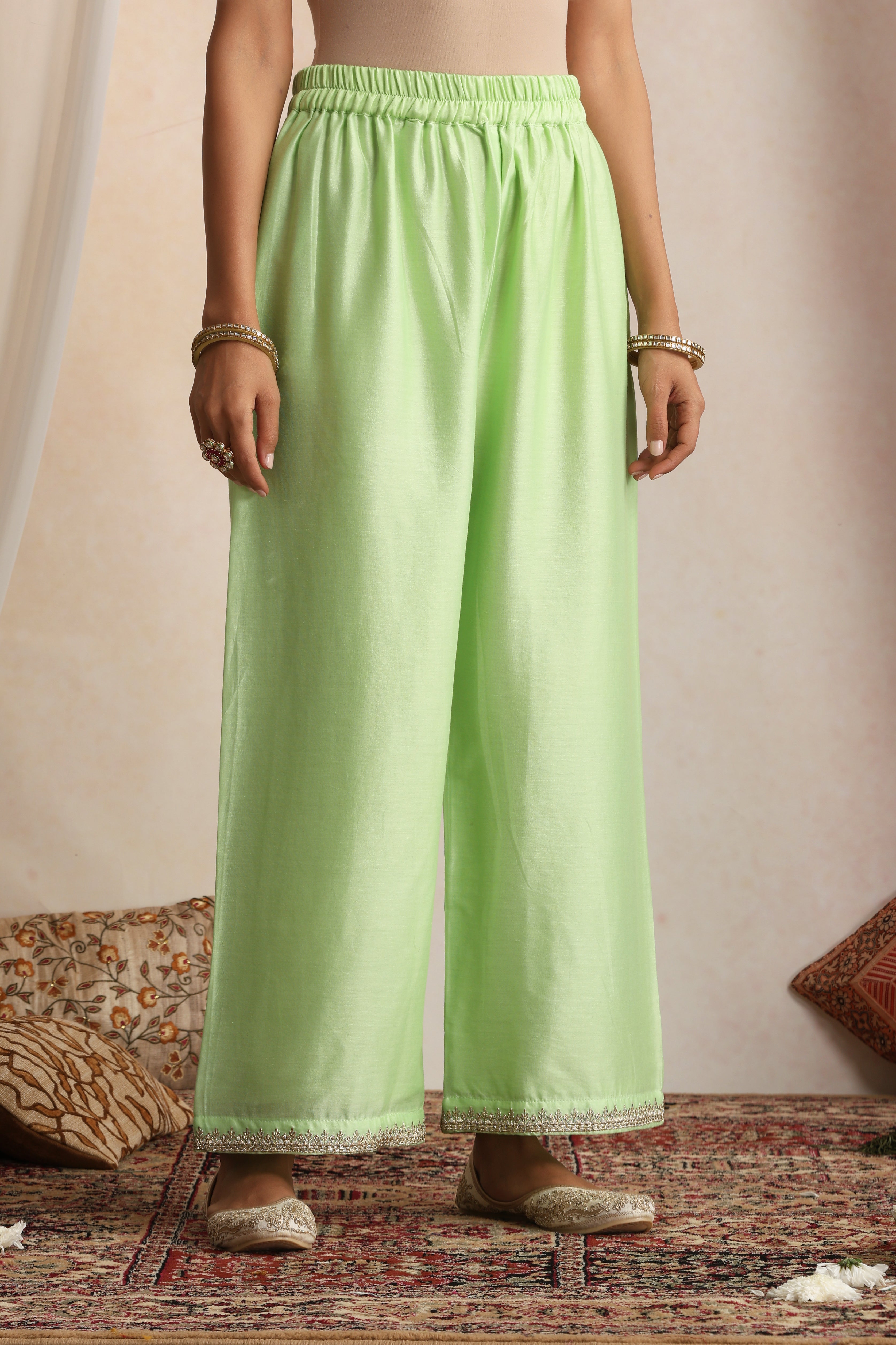 Kashish Pastel Green Embroidered Kurta Set with Dupatta