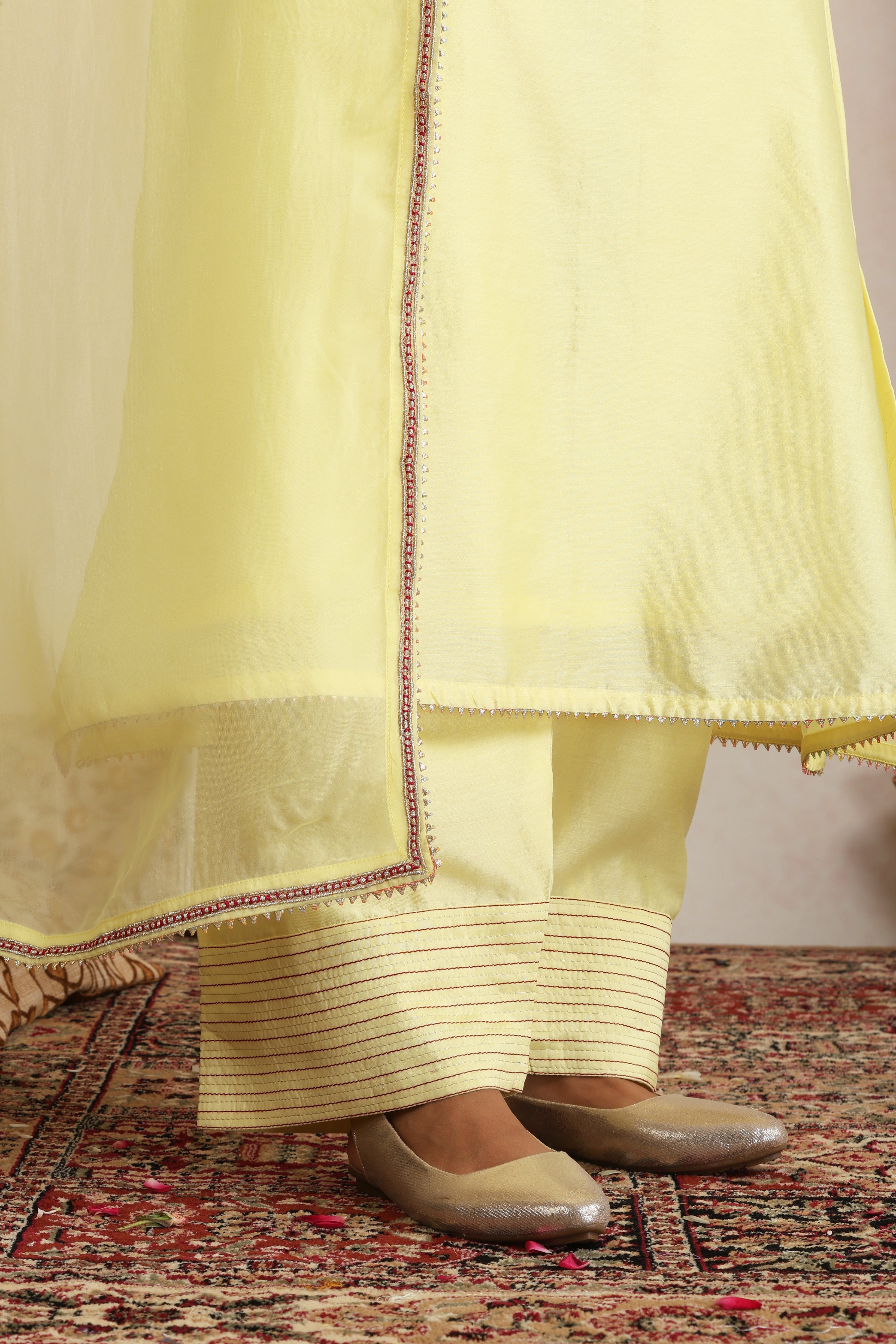 Sunehri Yellow Embroidered Kurta Set with Dupatta