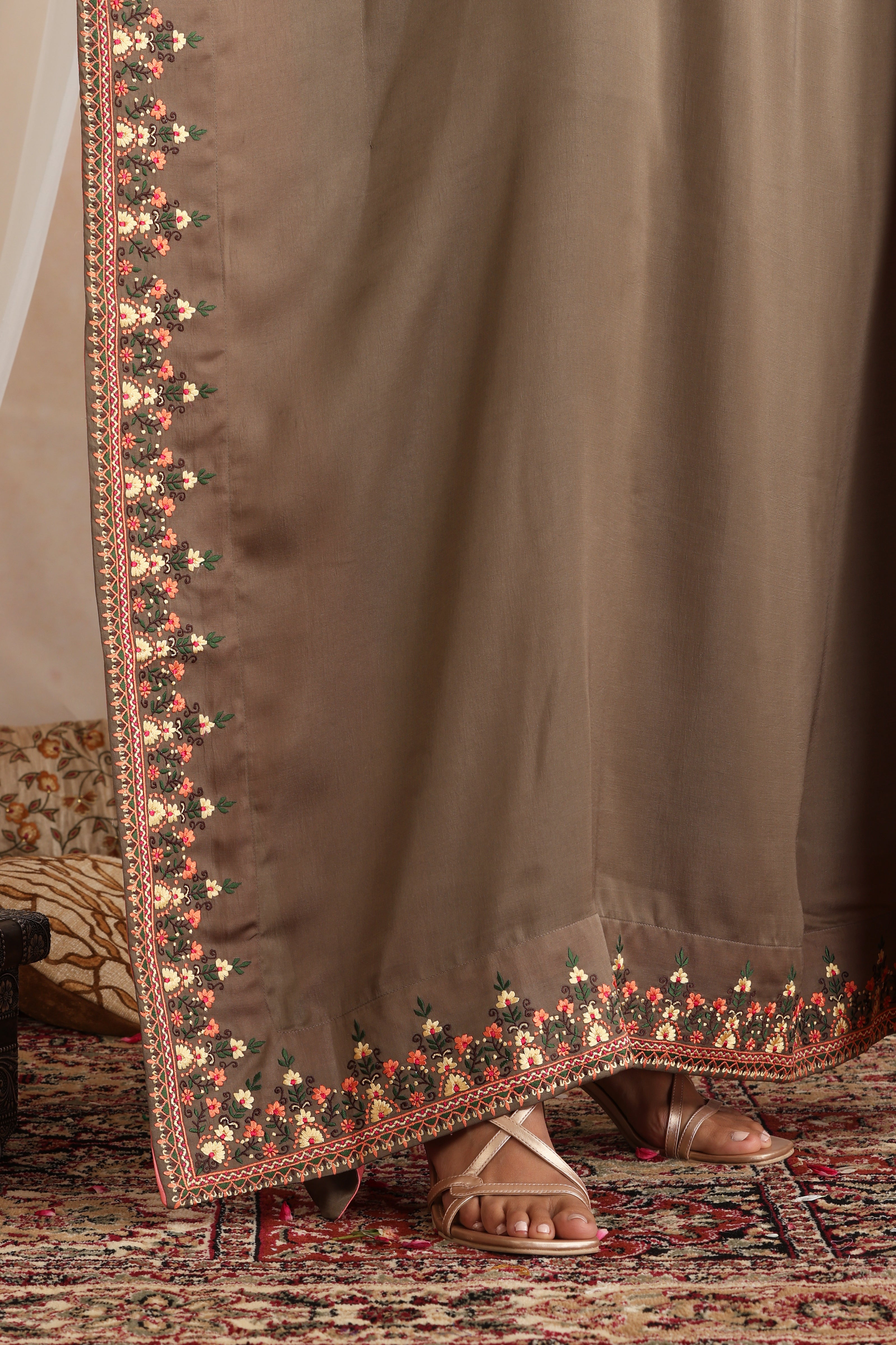 Rooh Olive Embroidered Kaftan