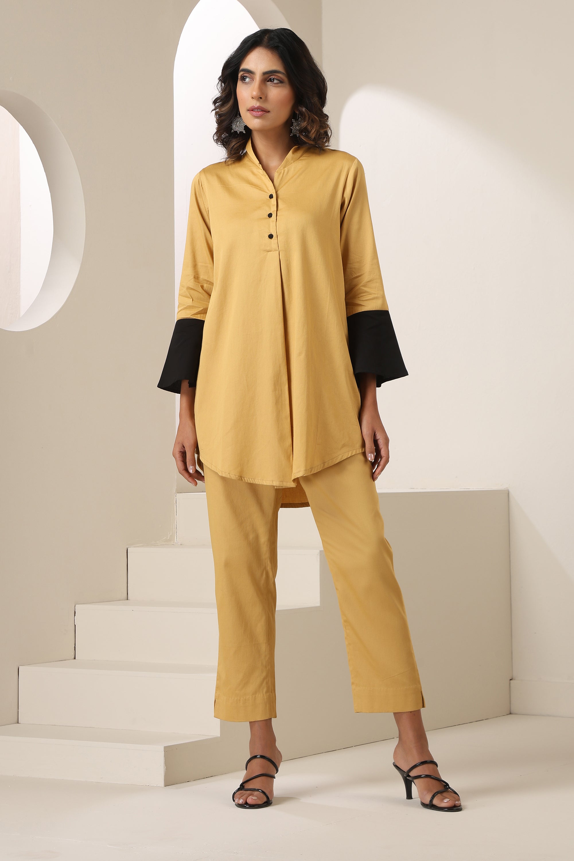 Fariha Khaki Brown Co-ord Set