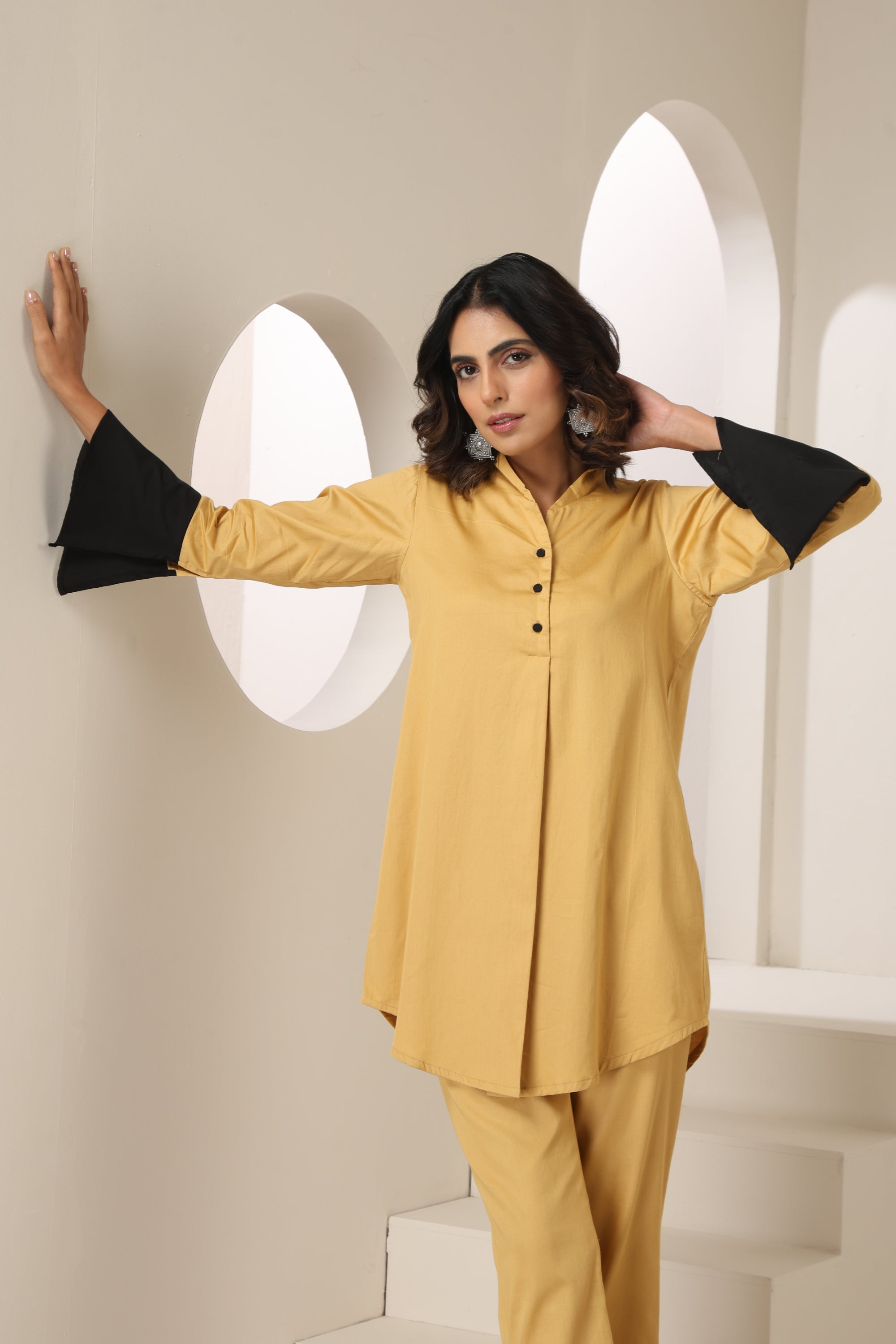 Fariha Khaki Brown Co-ord Set