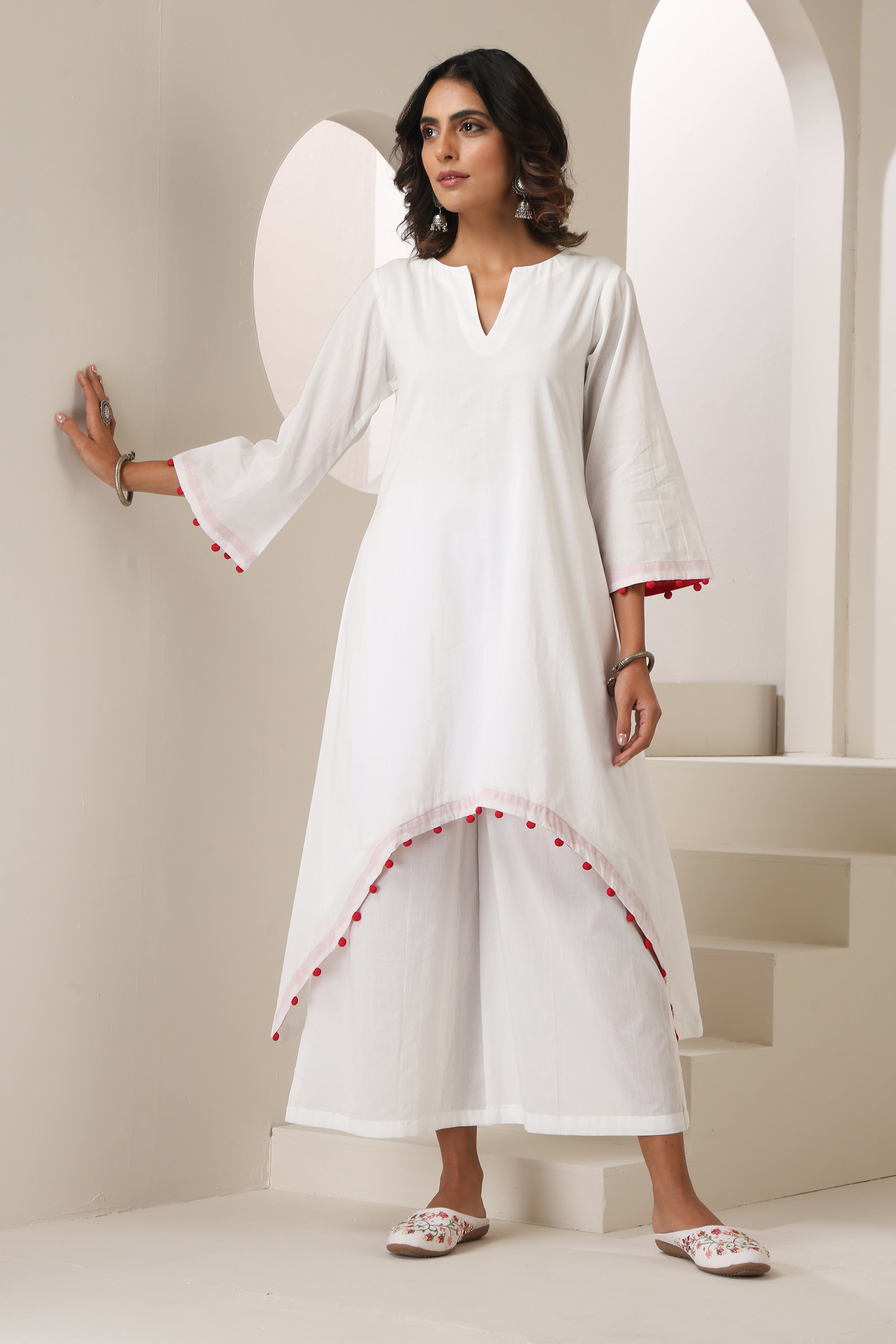 Rida White Kurta Set
