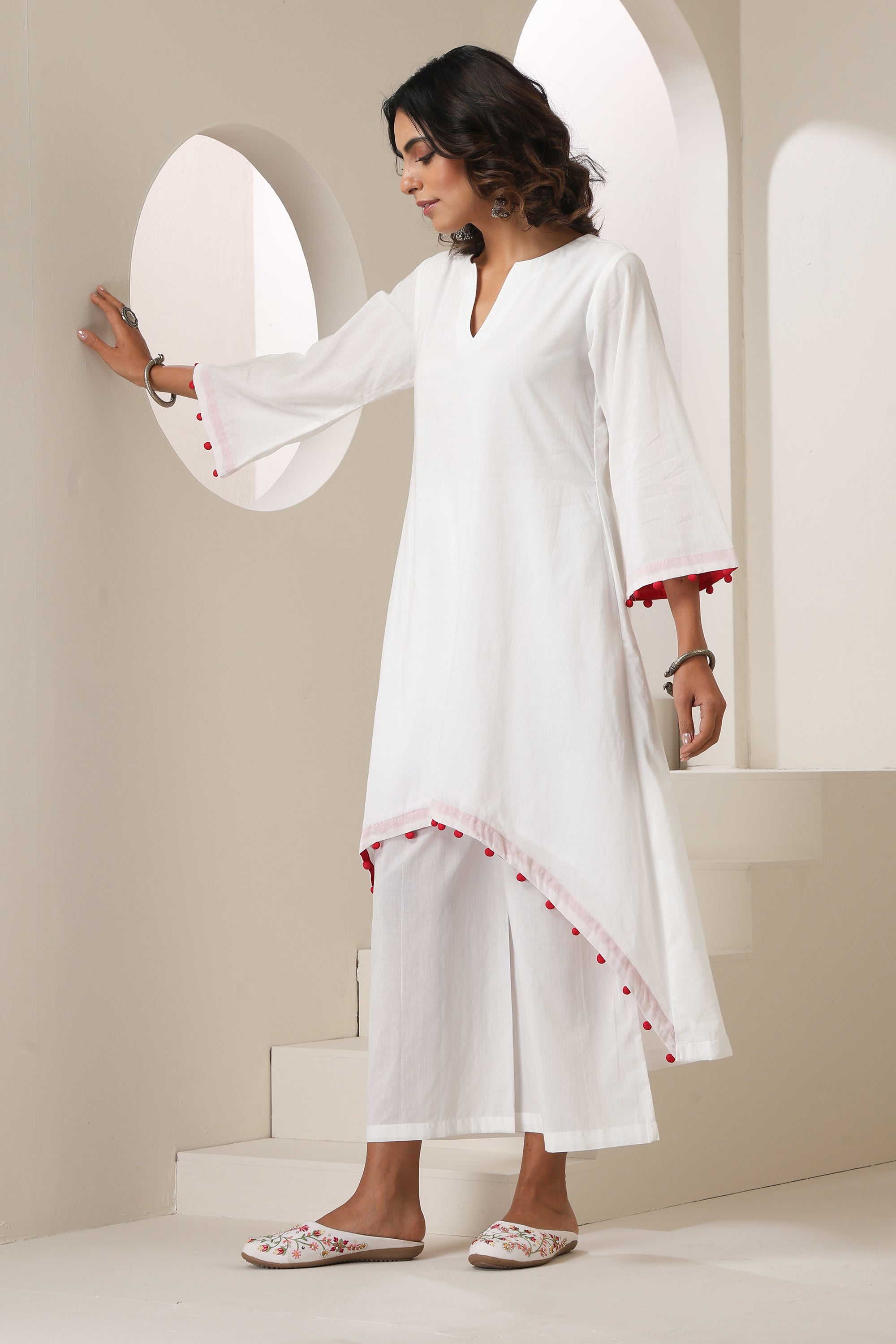 Rida White Kurta Set