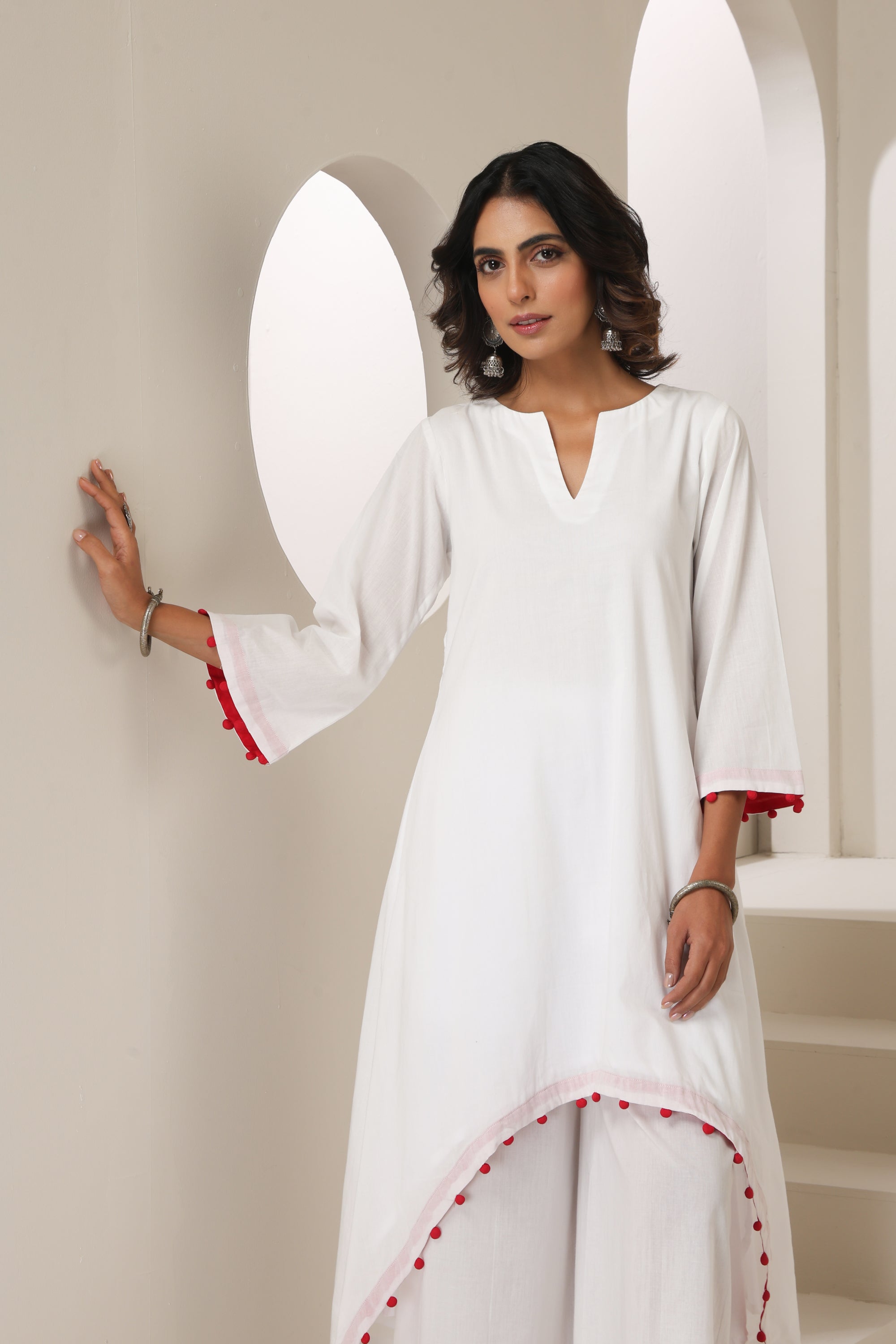Rida White Kurta Set