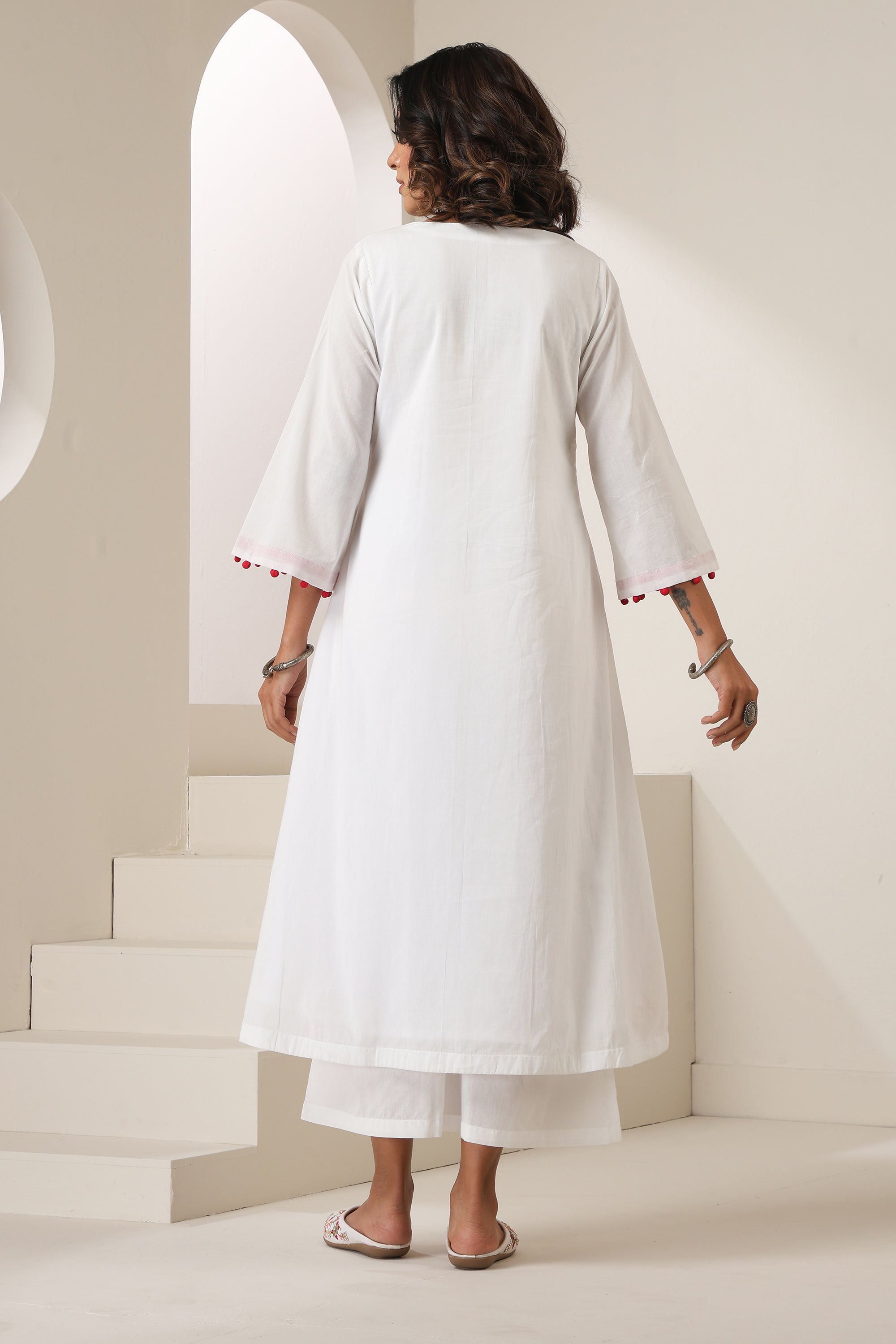 Rida White Kurta Set