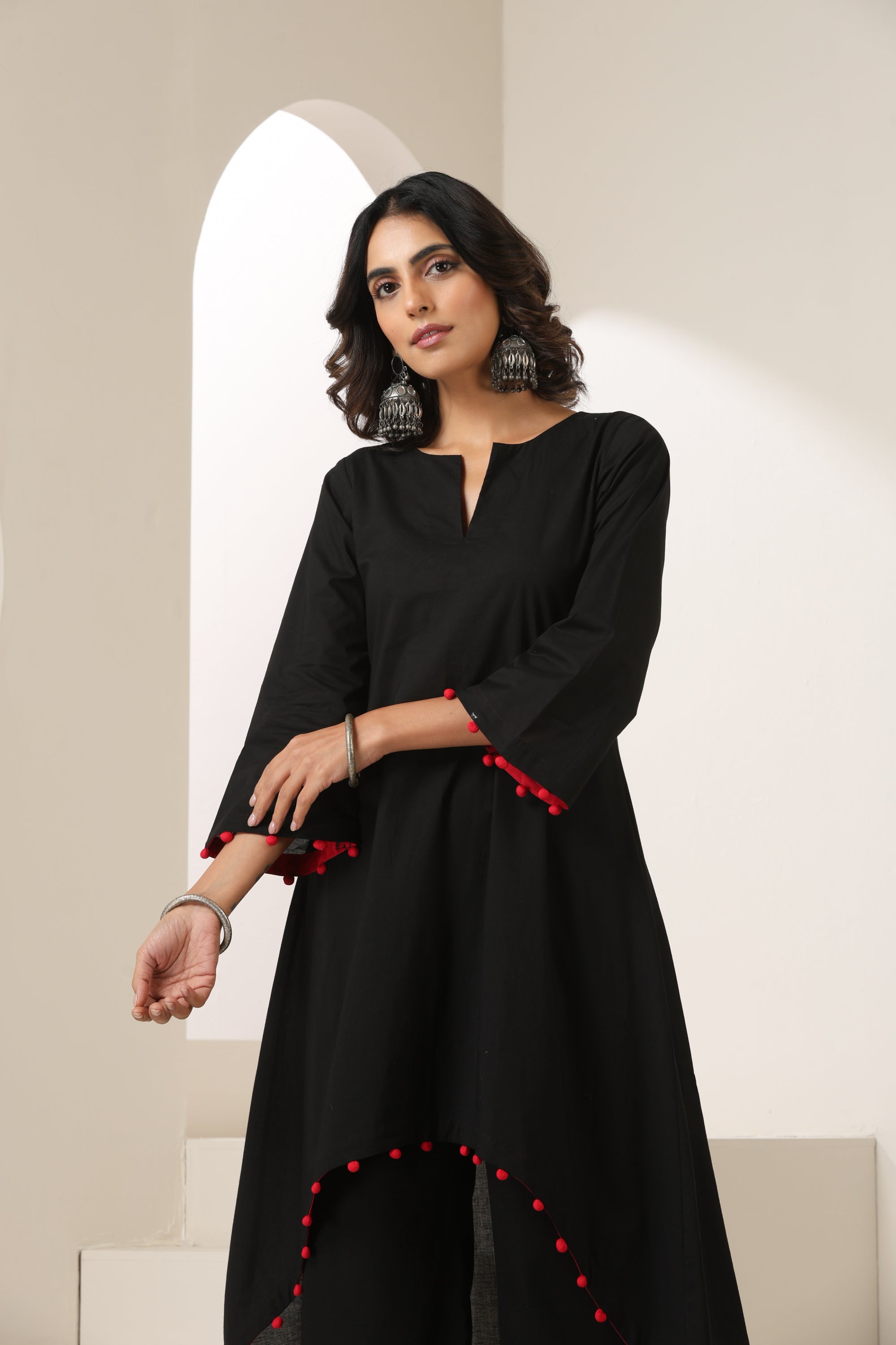 Rida Black Kurta Set