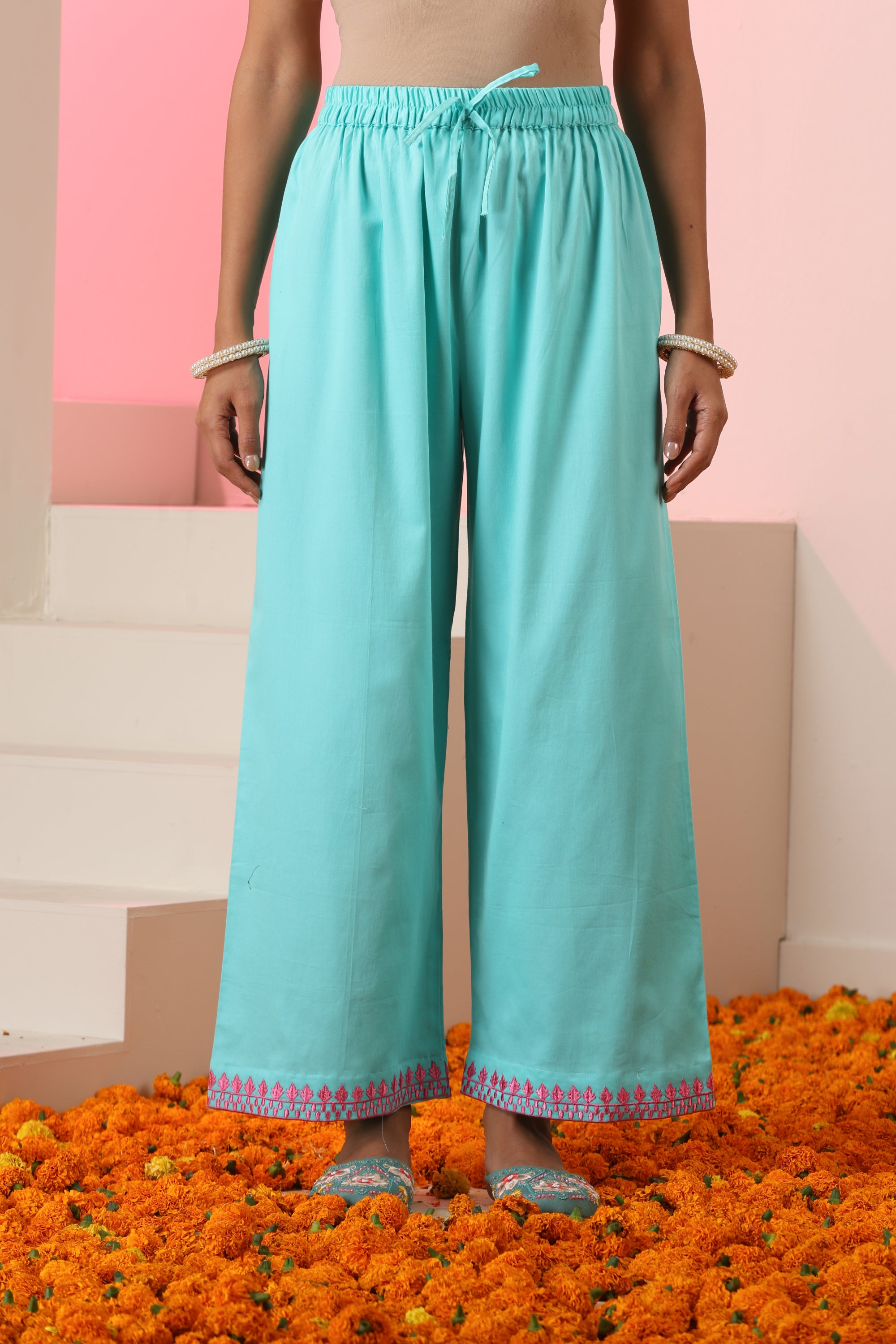 Nargis Sky Blue Embroidered Kurta Set