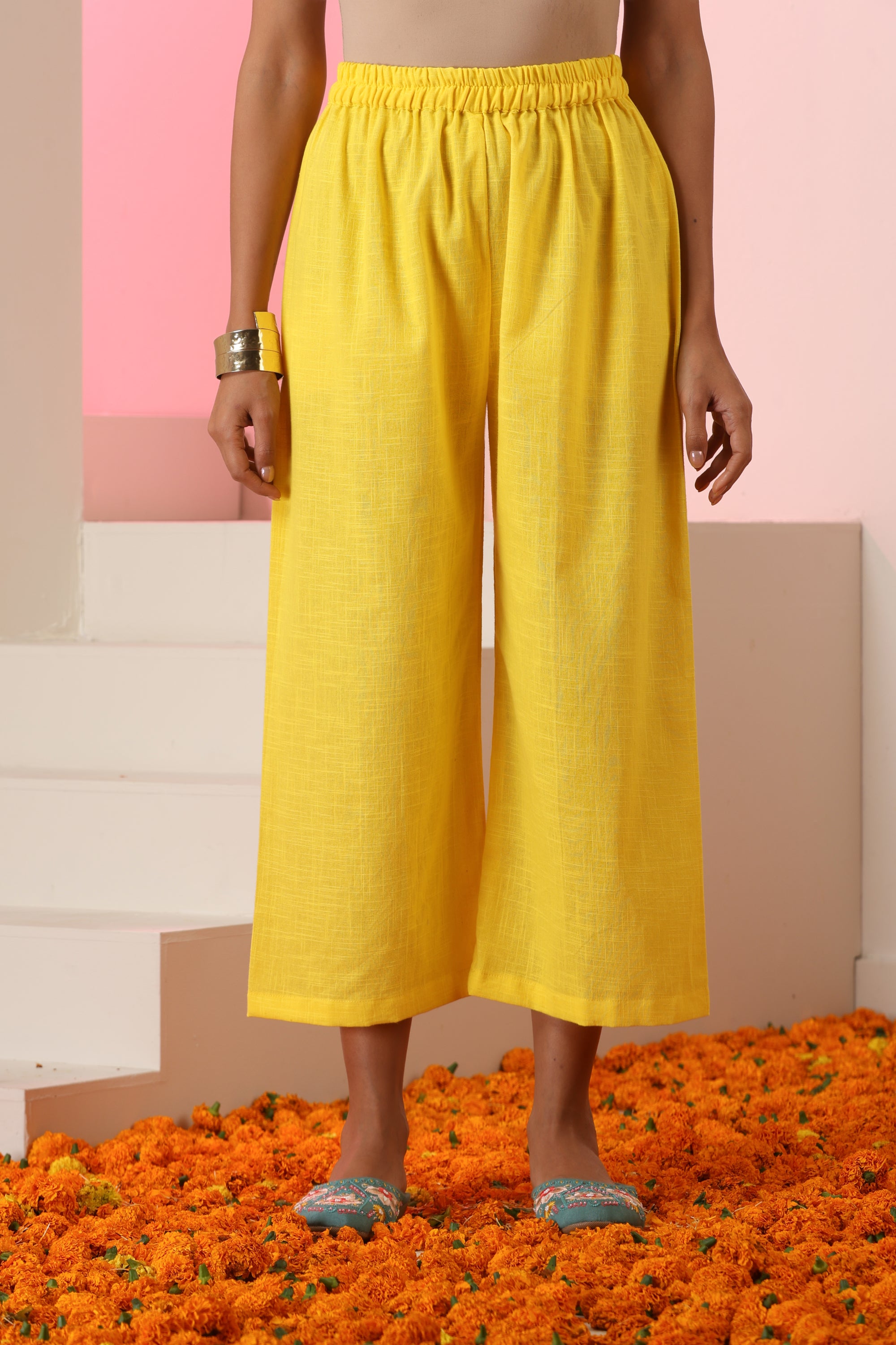Sofia Yellow Floral Kaftan Set