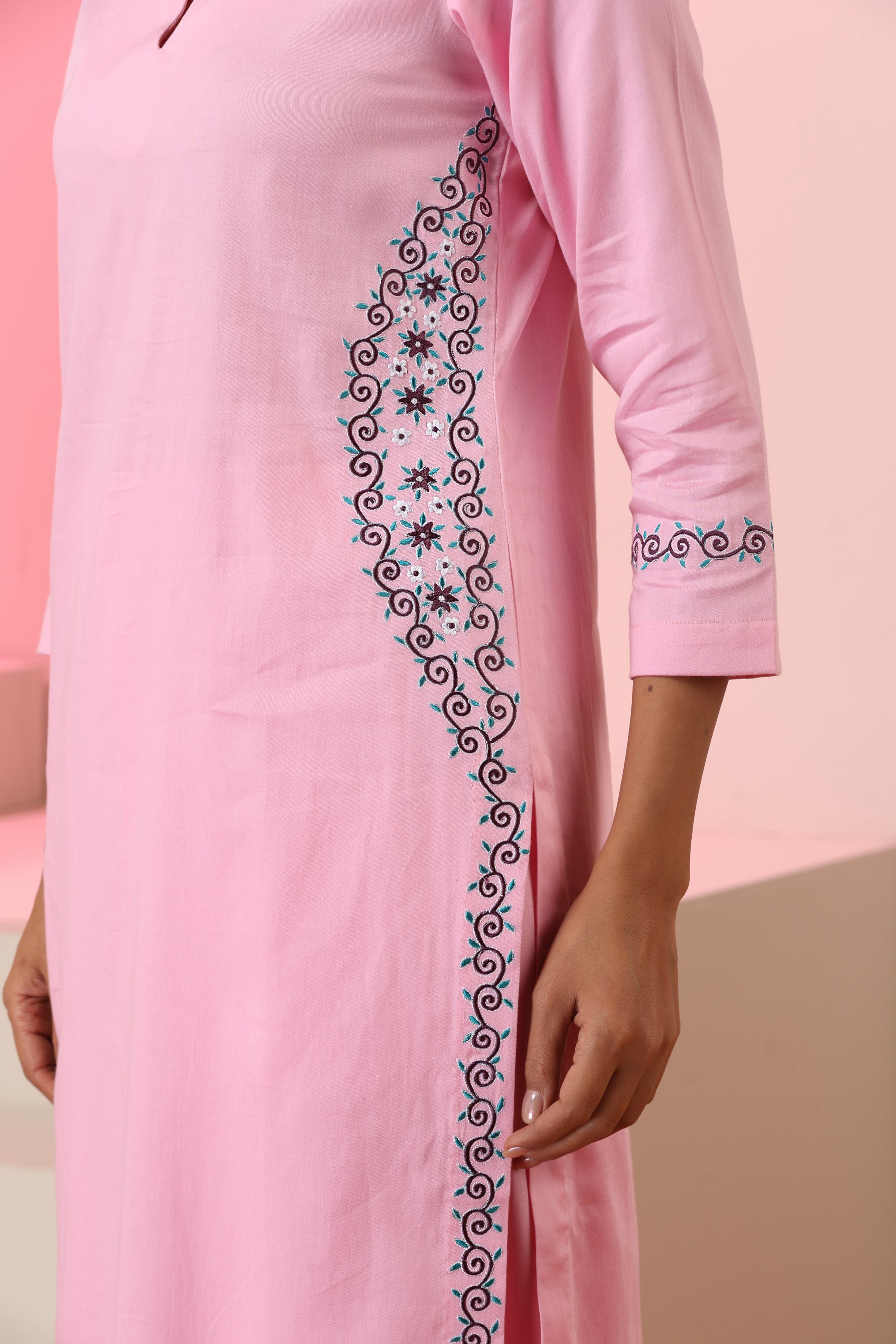 Gul Pink Embroidered Kurta Set