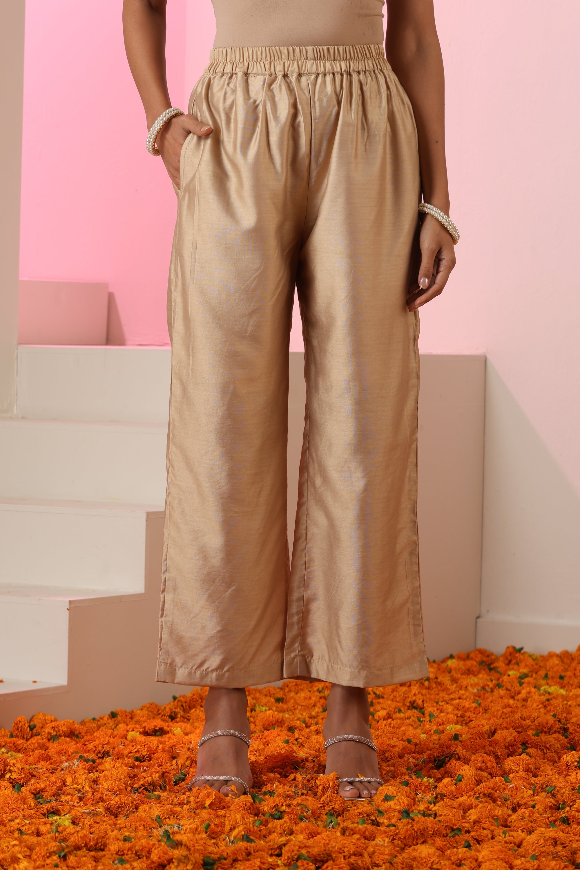 Samreen Light Brown Kurta Set