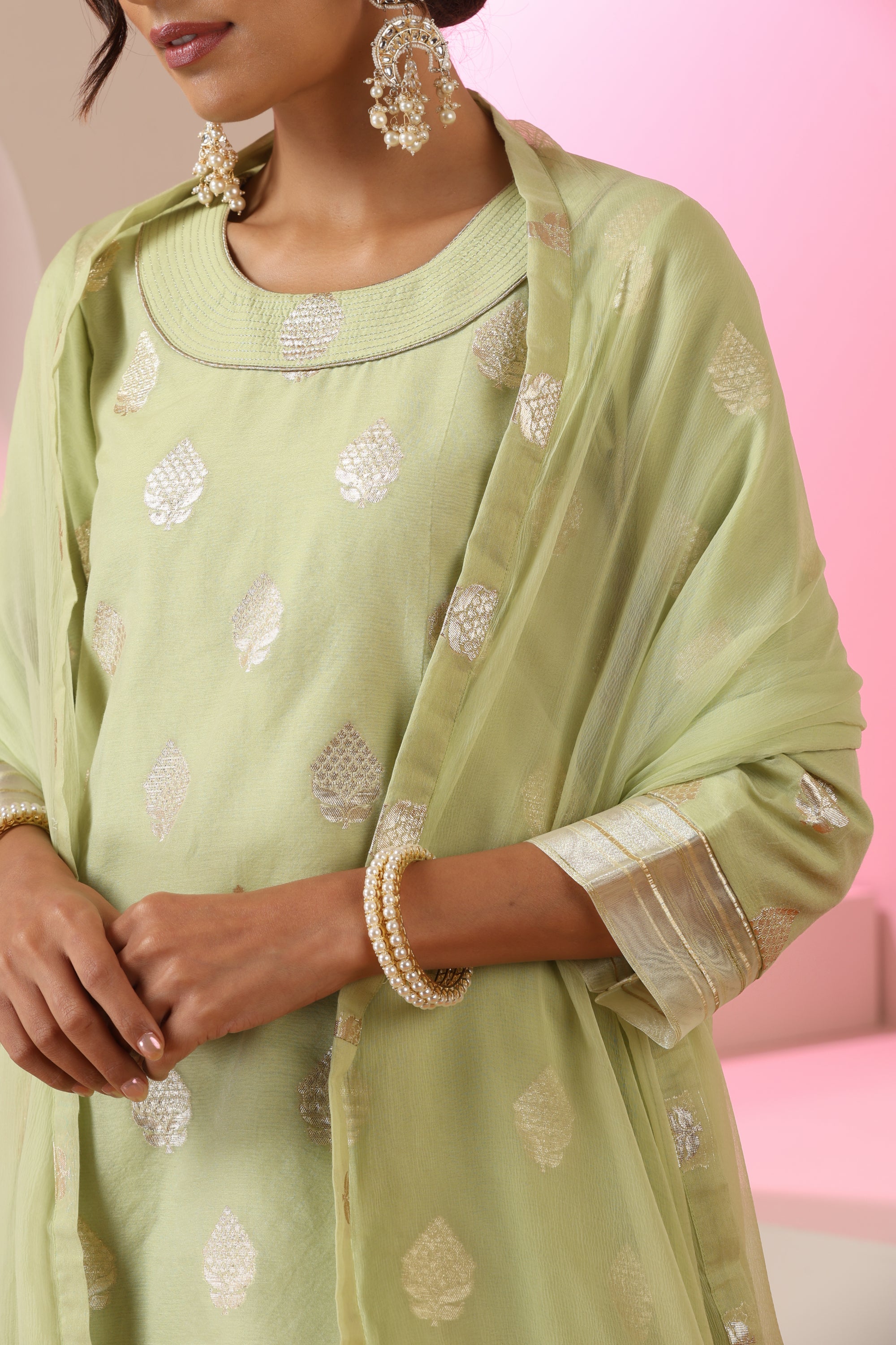 Swarnika Green Sharara Set with Dupatta