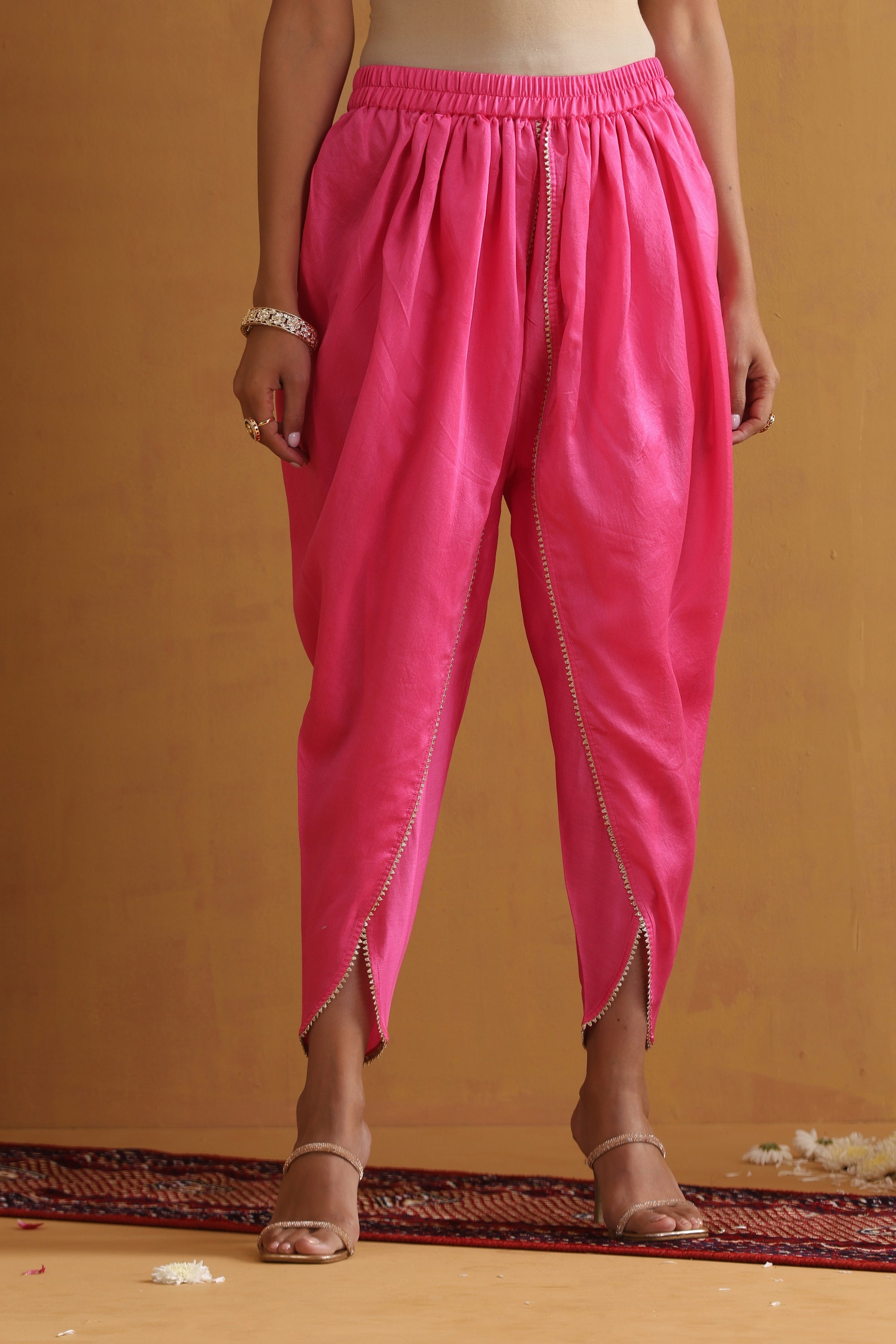 Rima Pink Embroidered Kurta Set with Dupatta