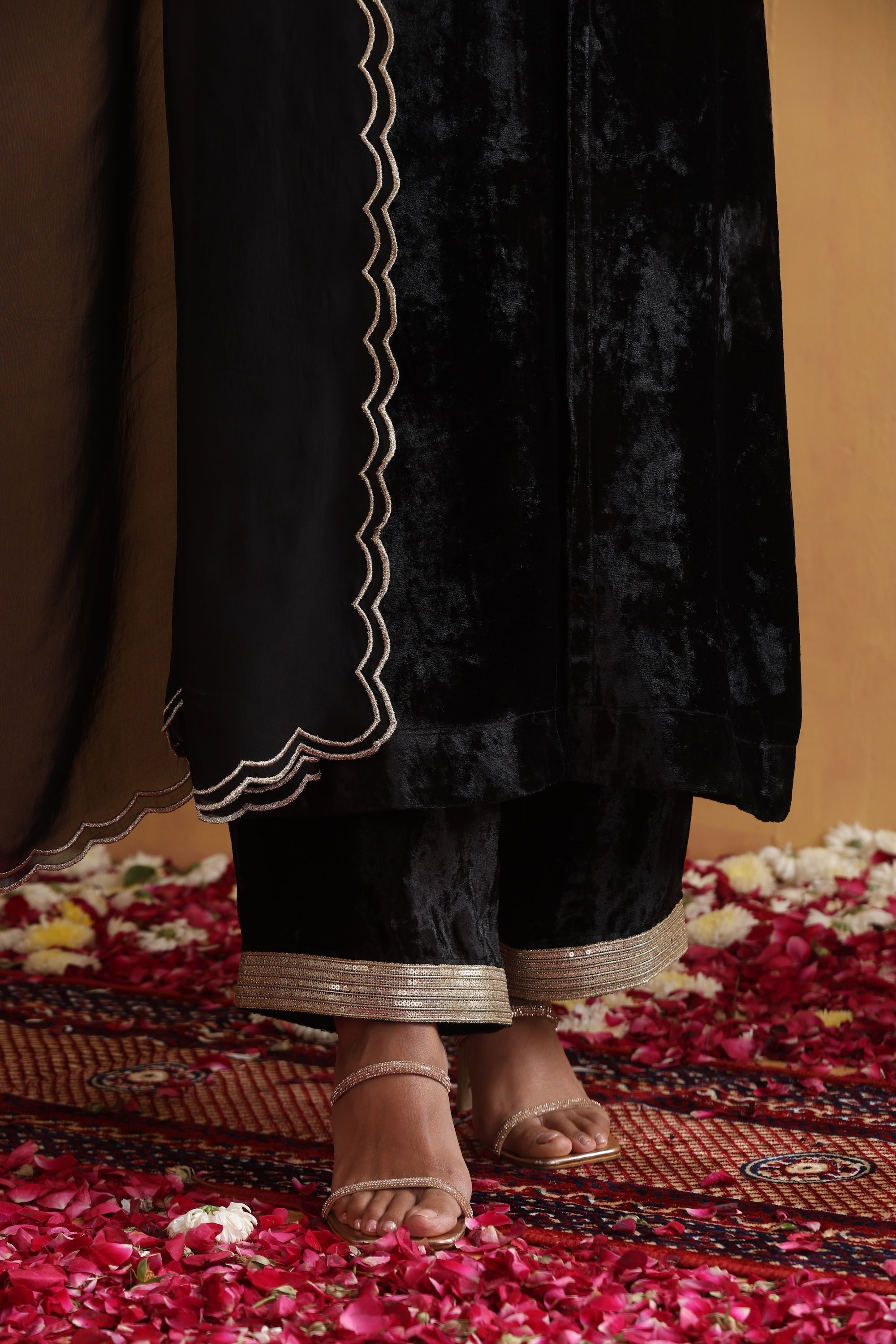 Samiksha Black Embroidered Kurta Set with Dupatta