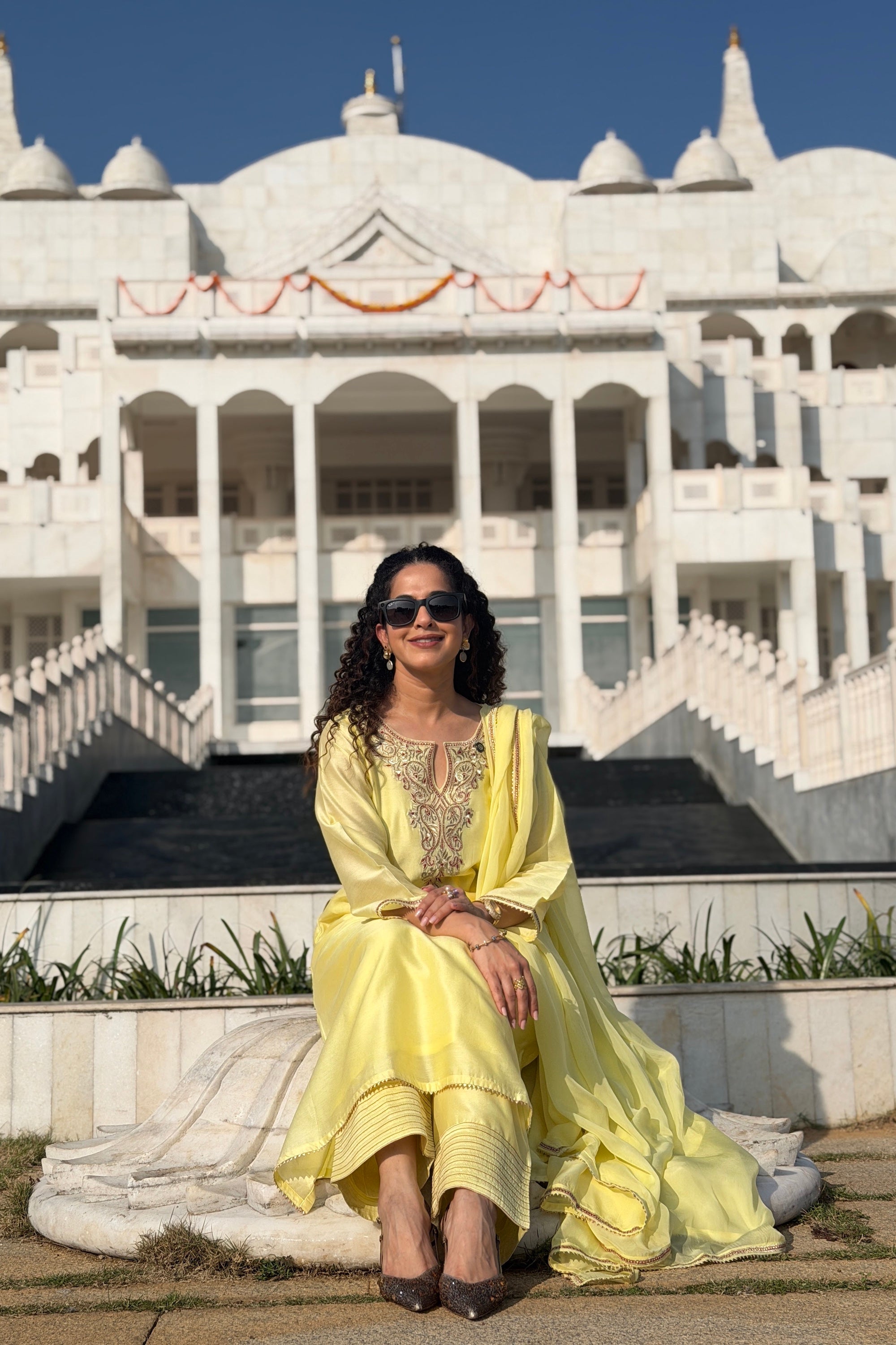 Sunehri Yellow Embroidered Kurta Set with Dupatta