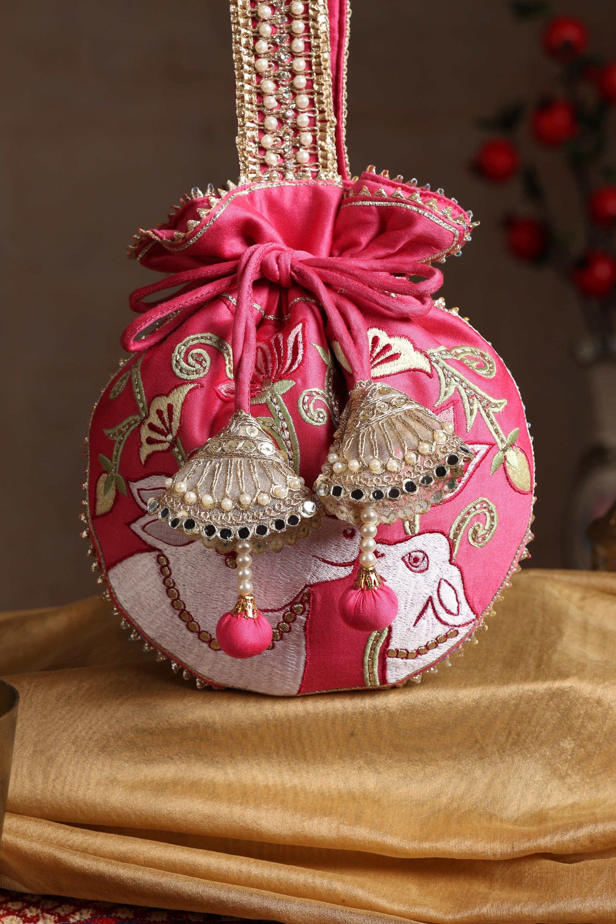 Sui Kala Pal Pink Embroidered Potli Bag