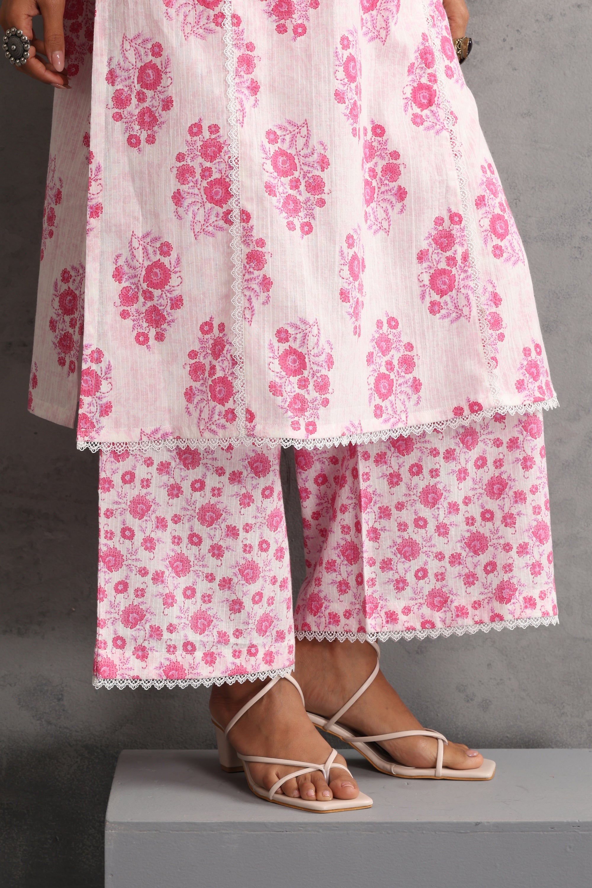 Esme Pink Floral Kurta Set