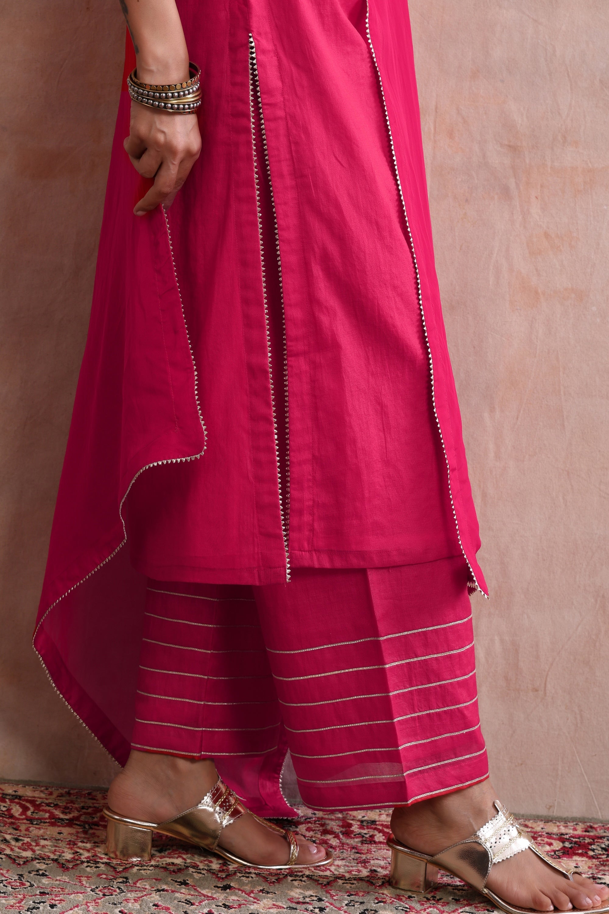 Satya Red Kurta Set with Dupatta