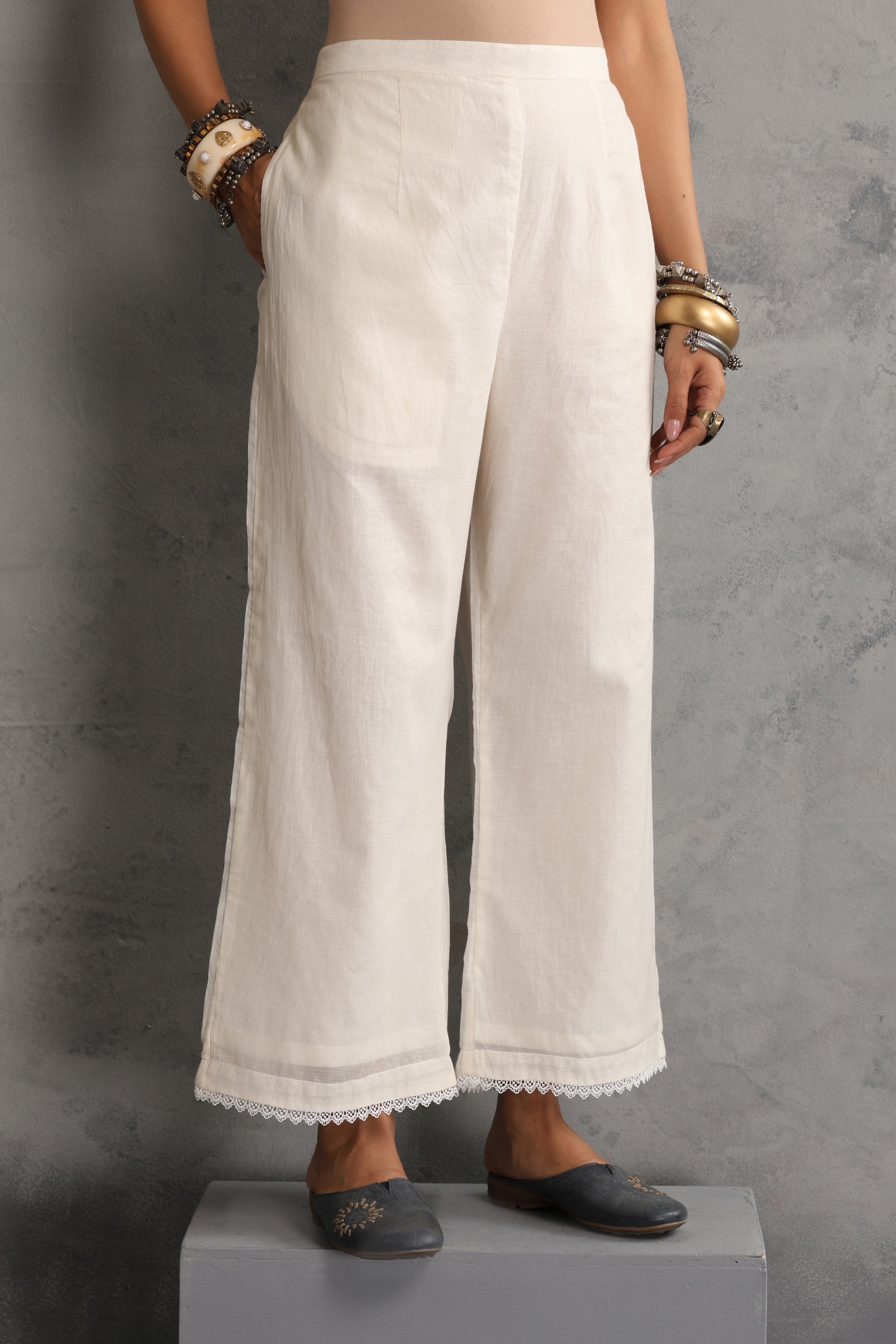 Navira Off White Embroidered Kurta Set with Dupatta