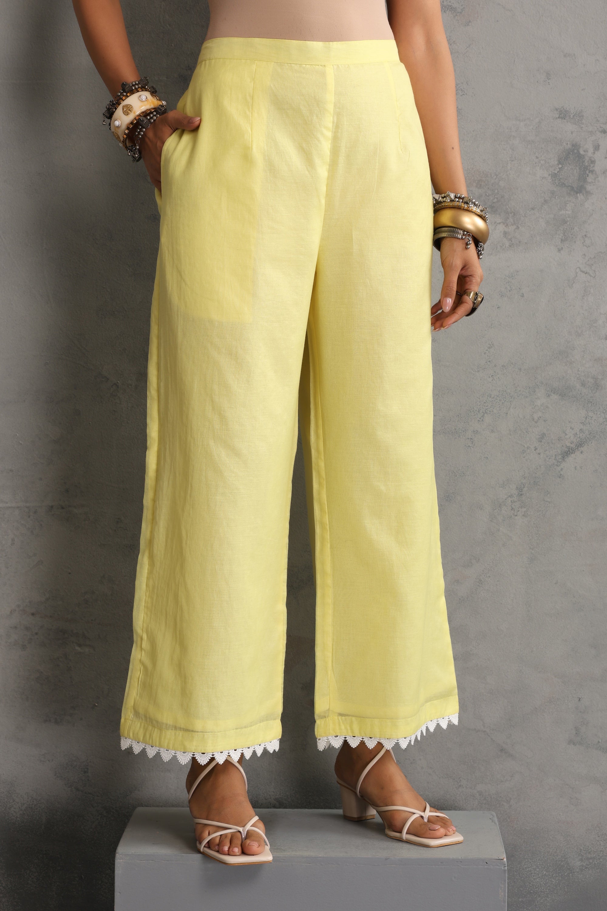 Avishri Pastel Yellow Embroidered Kurta Set with Dupatta