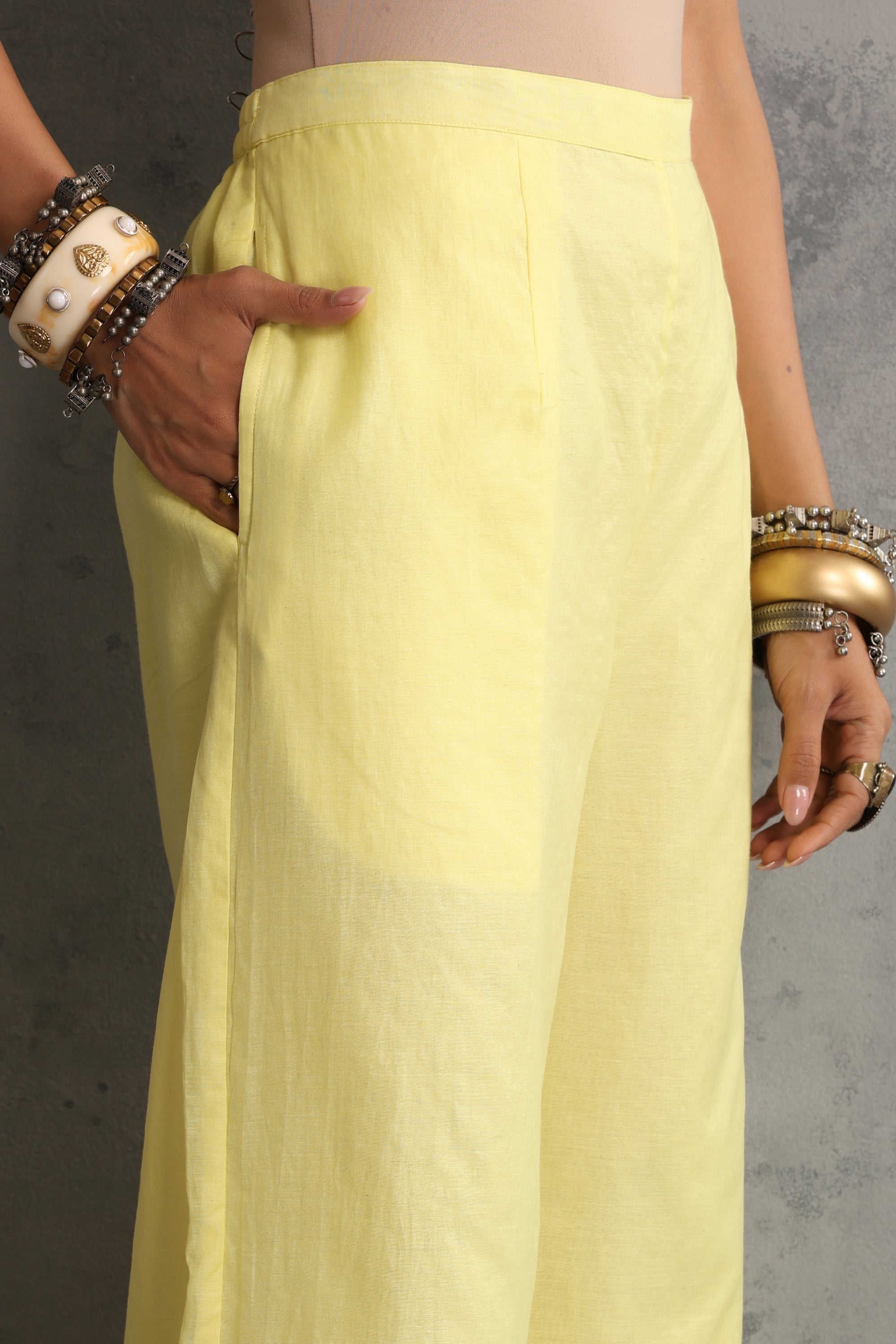 Avishri Pastel Yellow Embroidered Kurta Set with Dupatta