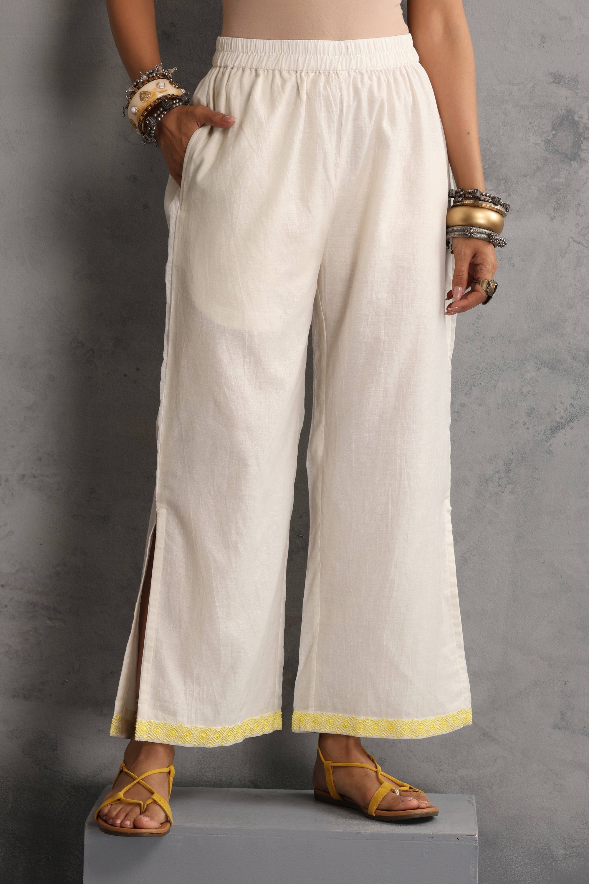 Alana Off White Embroidered Co-ord Set