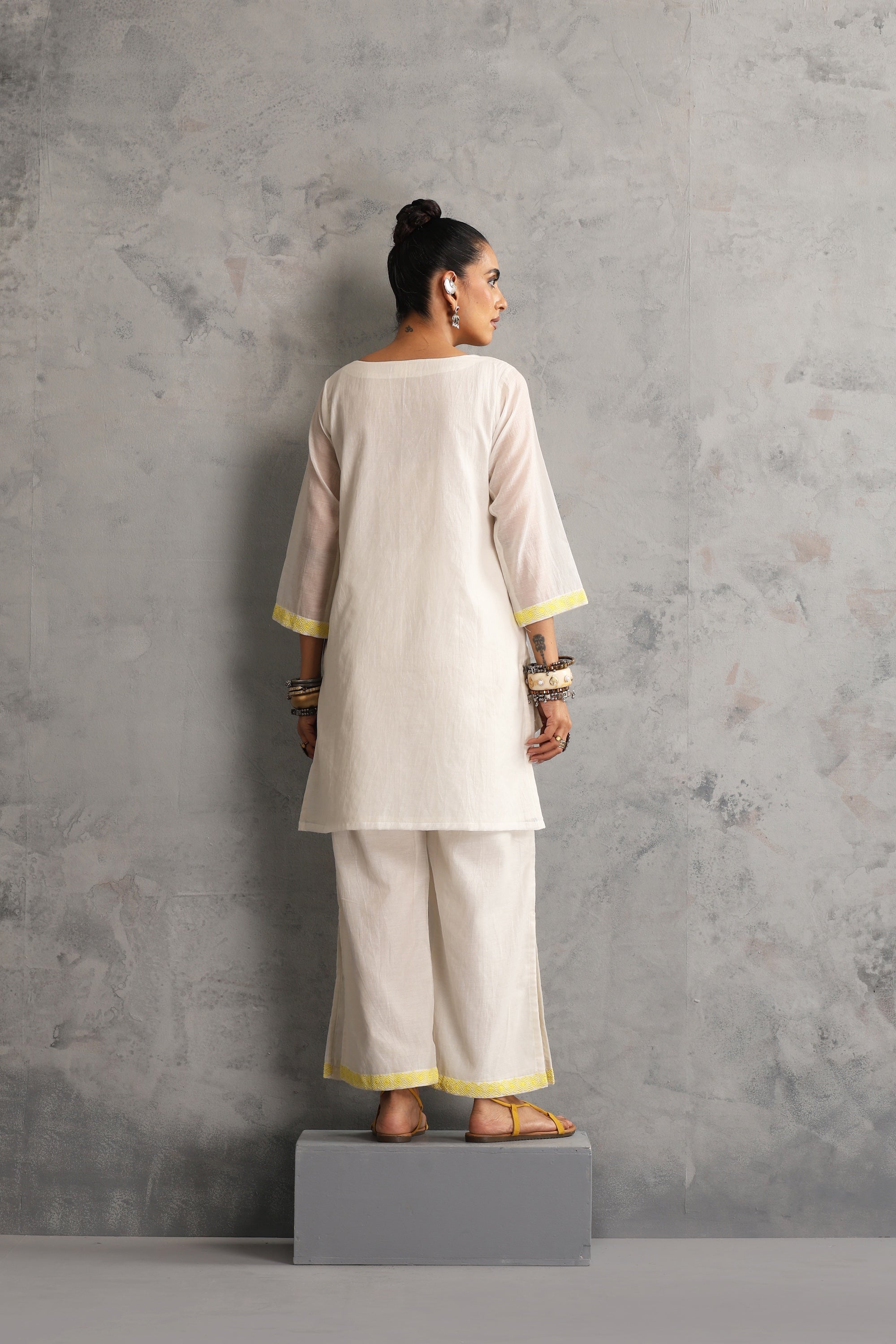 Alana Off White Embroidered Co-ord Set